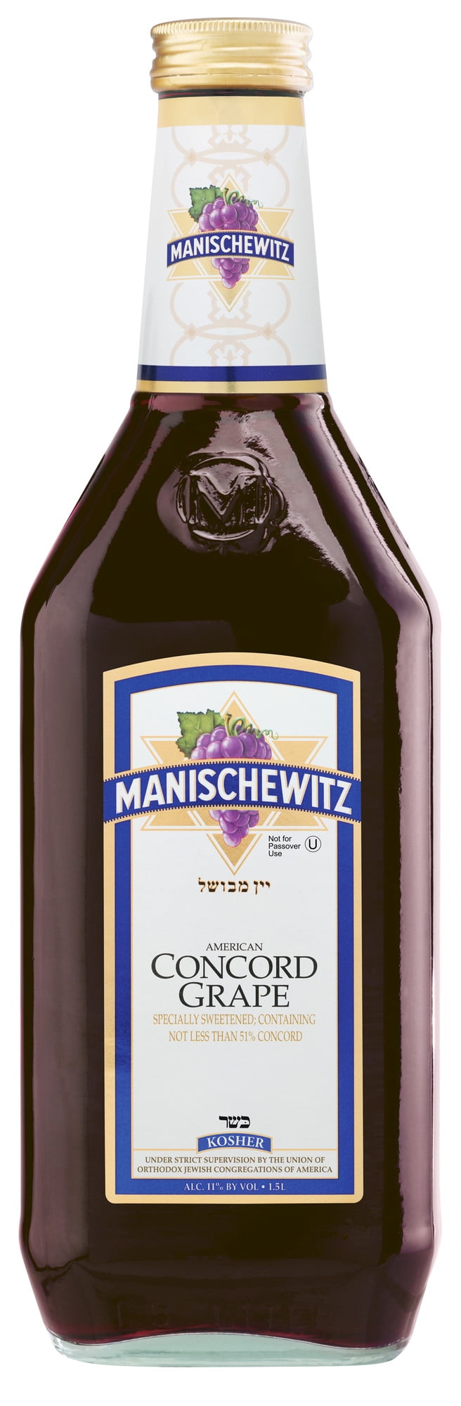 Manischewitz Kosher Concord Grape Wine, 1.5 L