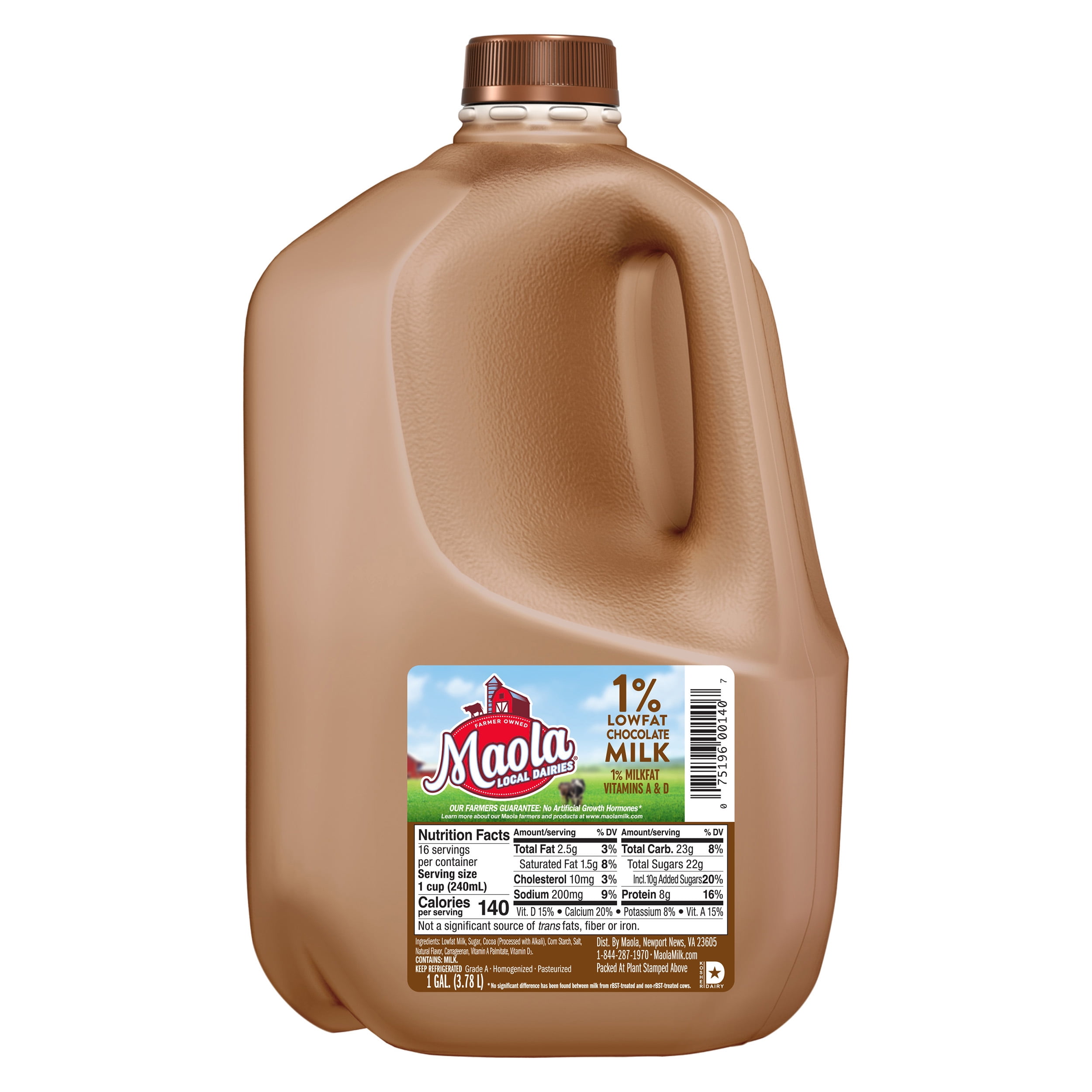 Maola 1% Lowfat Chocolate Milk, Gallon
