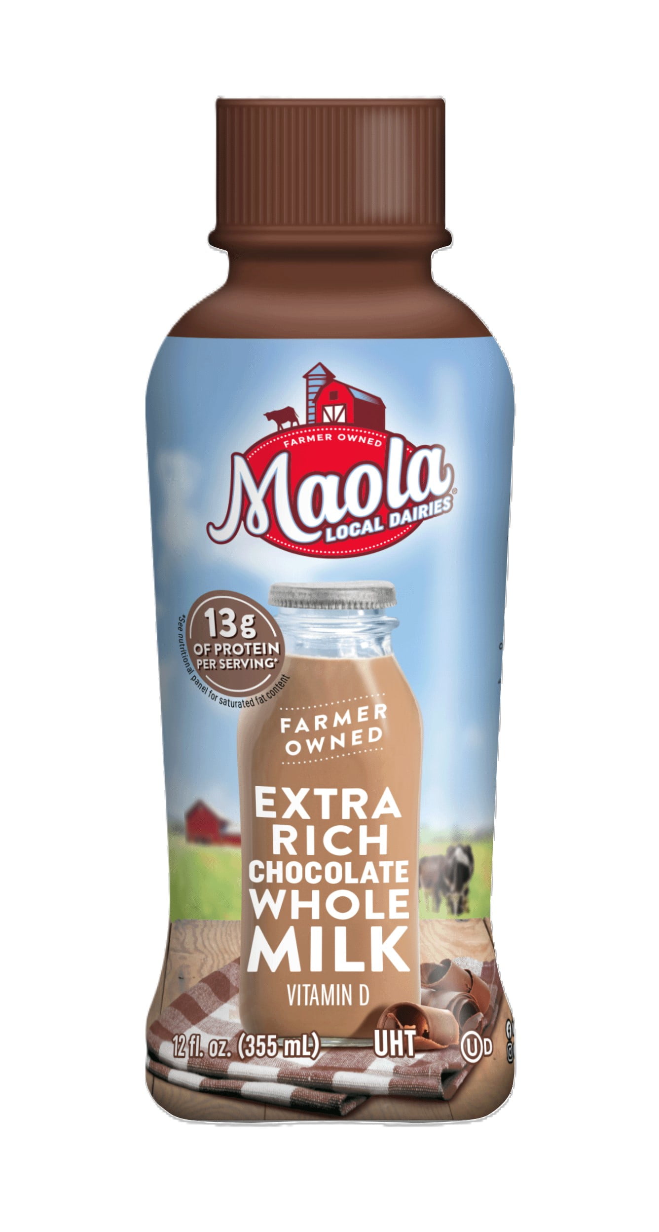 Maola Extra Rich Chocolate Whole Milk, 12 oz