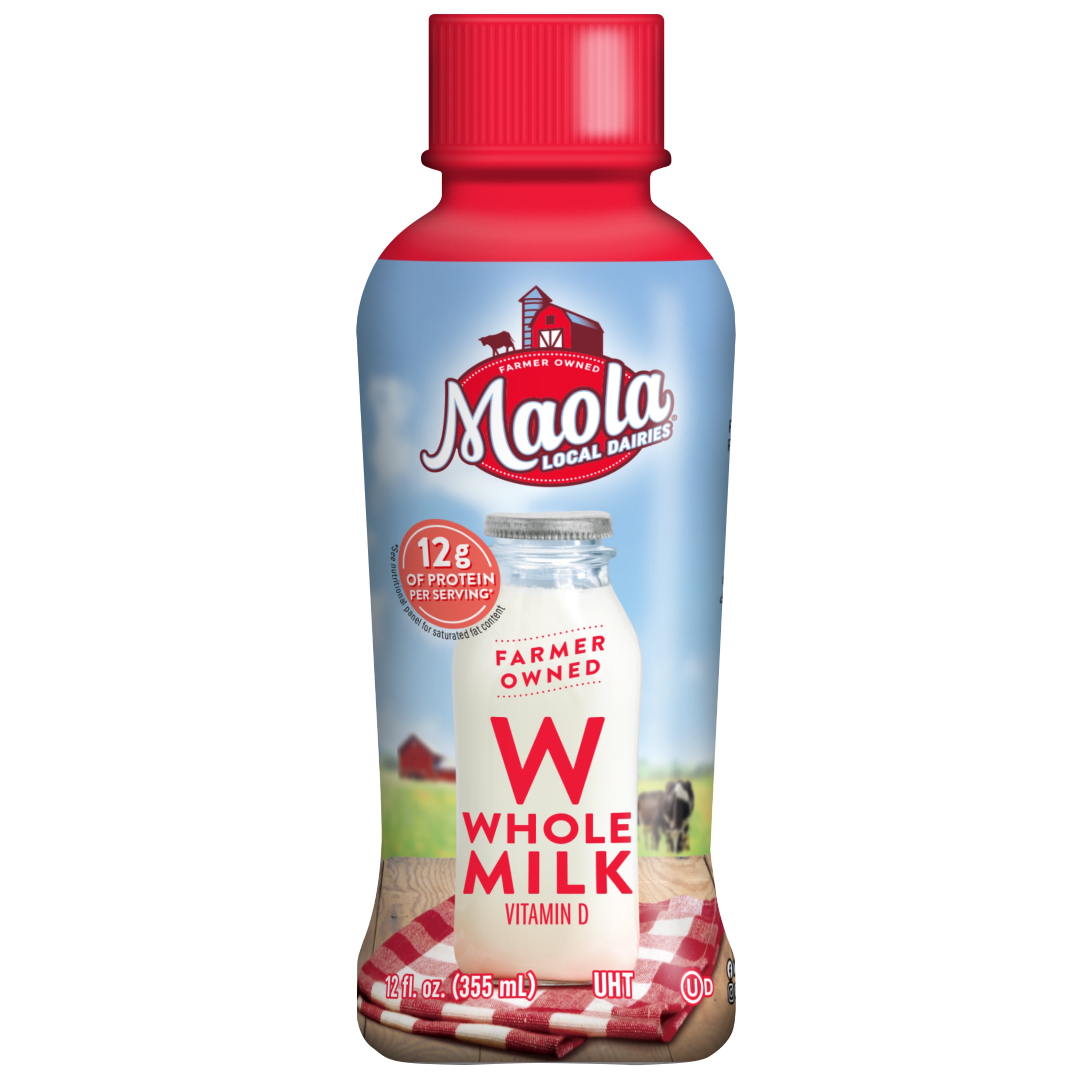 Maola Whole Milk, 12oz