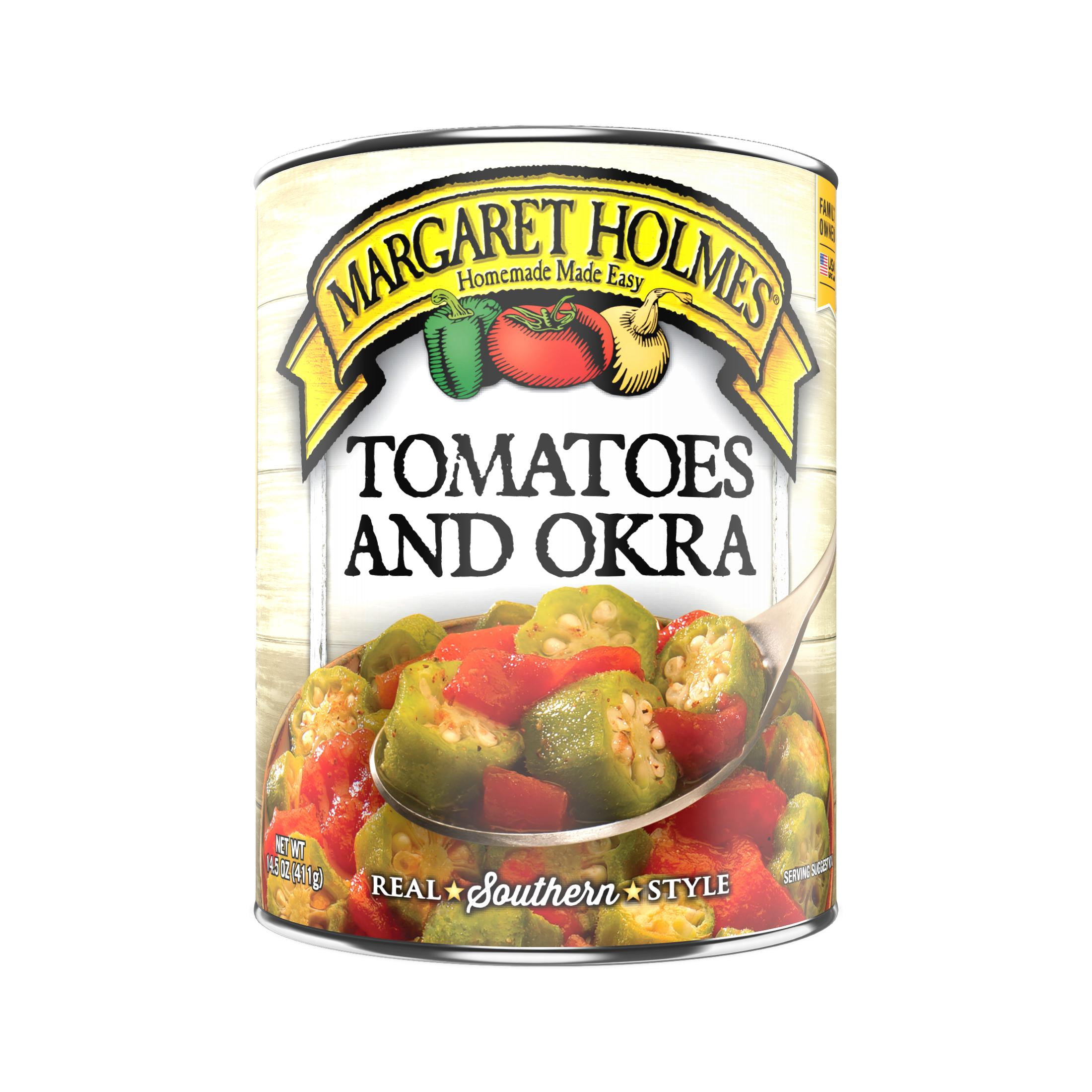 Margaret Holmes Canned Tomatoes and Okra, 14.5 oz, Can