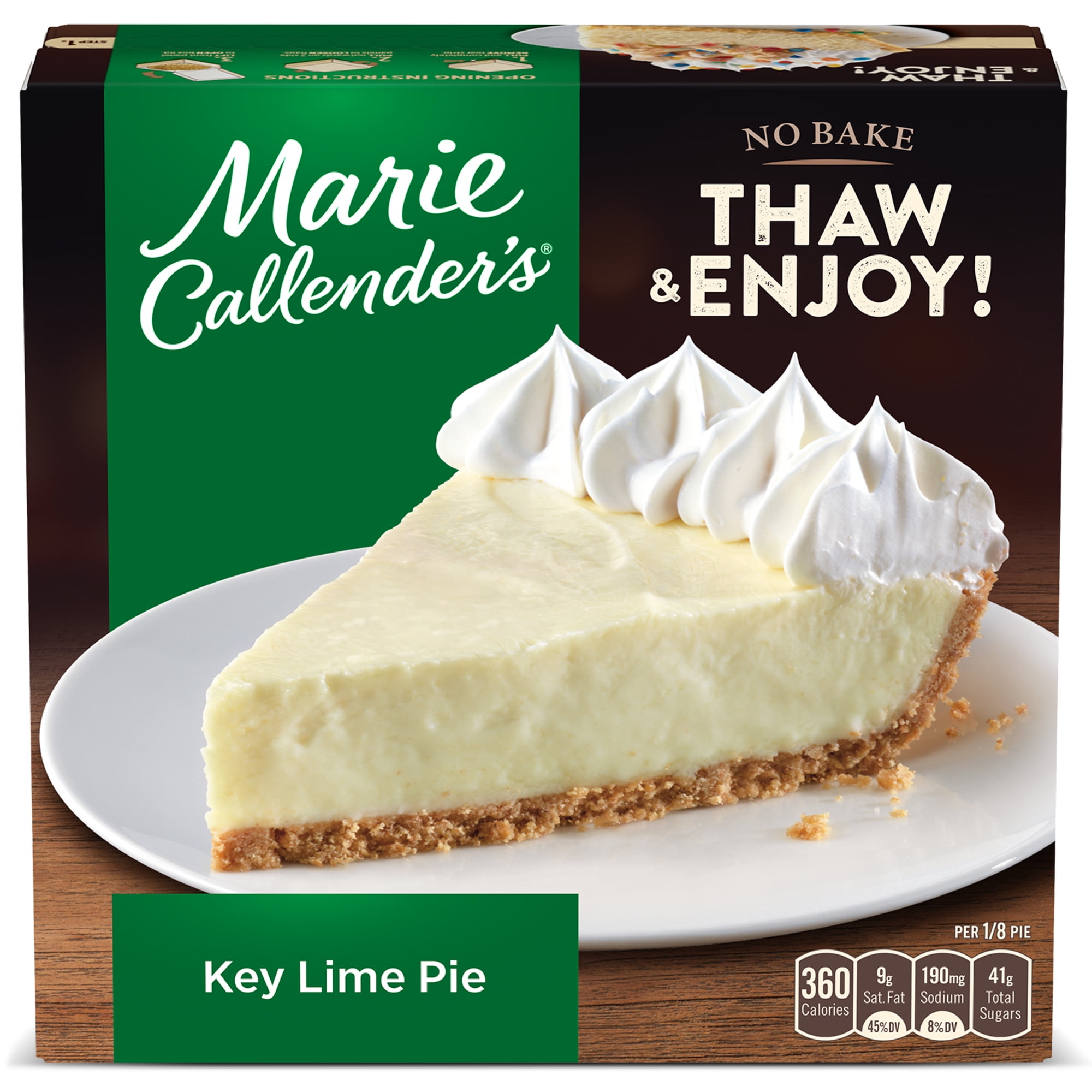 Marie Callender's Key Lime Pie, Thaw & Serve Frozen Dessert, 30.4 oz.