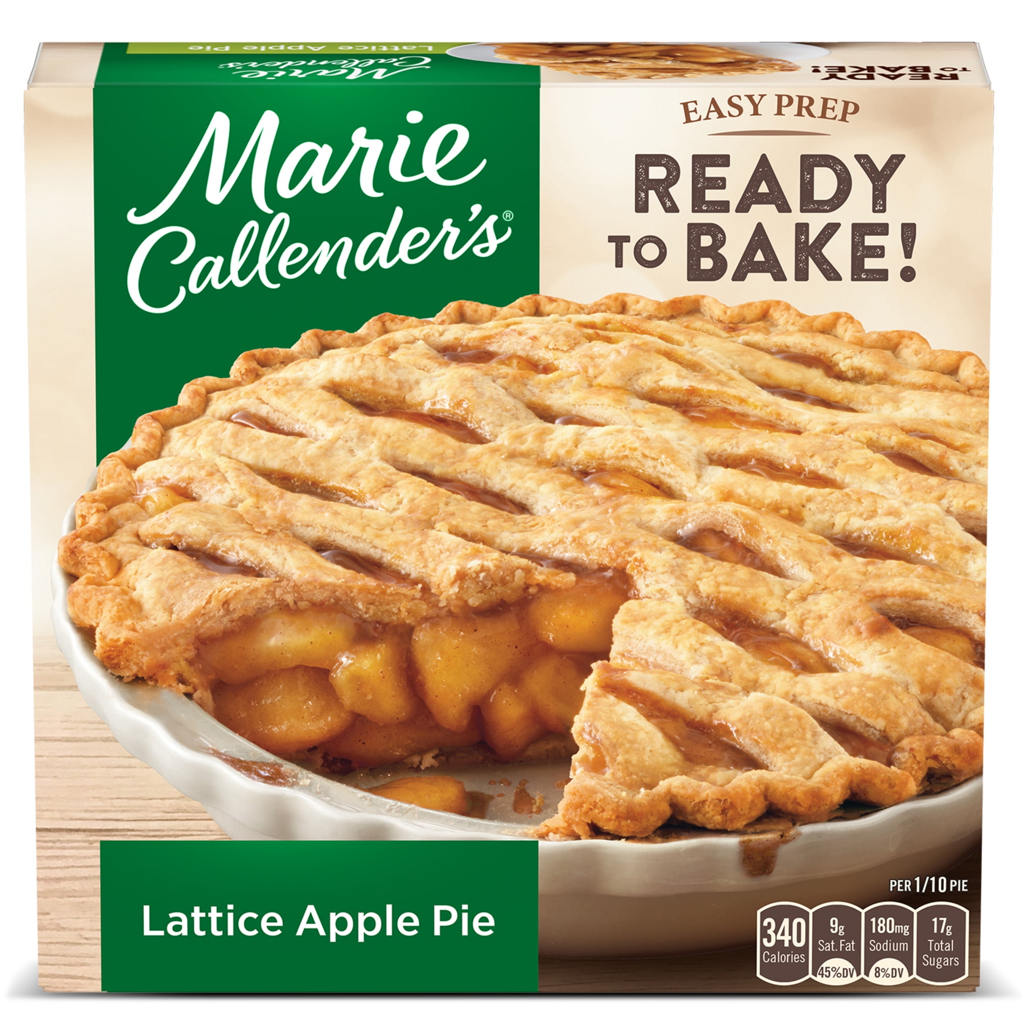 Marie Callender's Lattice Apple Pie, Ready to Bake Frozen Dessert, 42 oz.