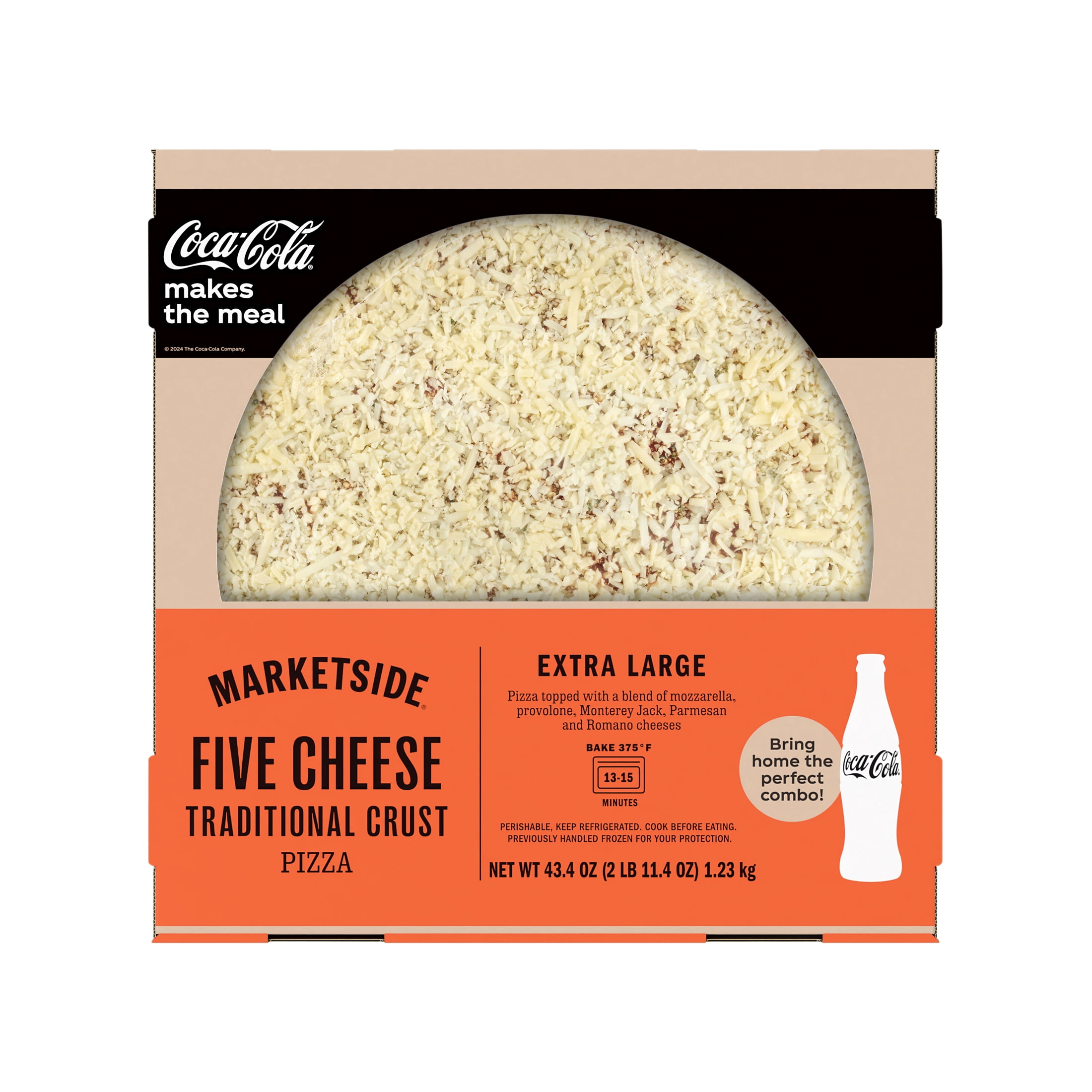 Marketside 16-inch Five Cheese Traditional Crust, Pizza, Marinara Sauce, 43.4 oz (Fresh)