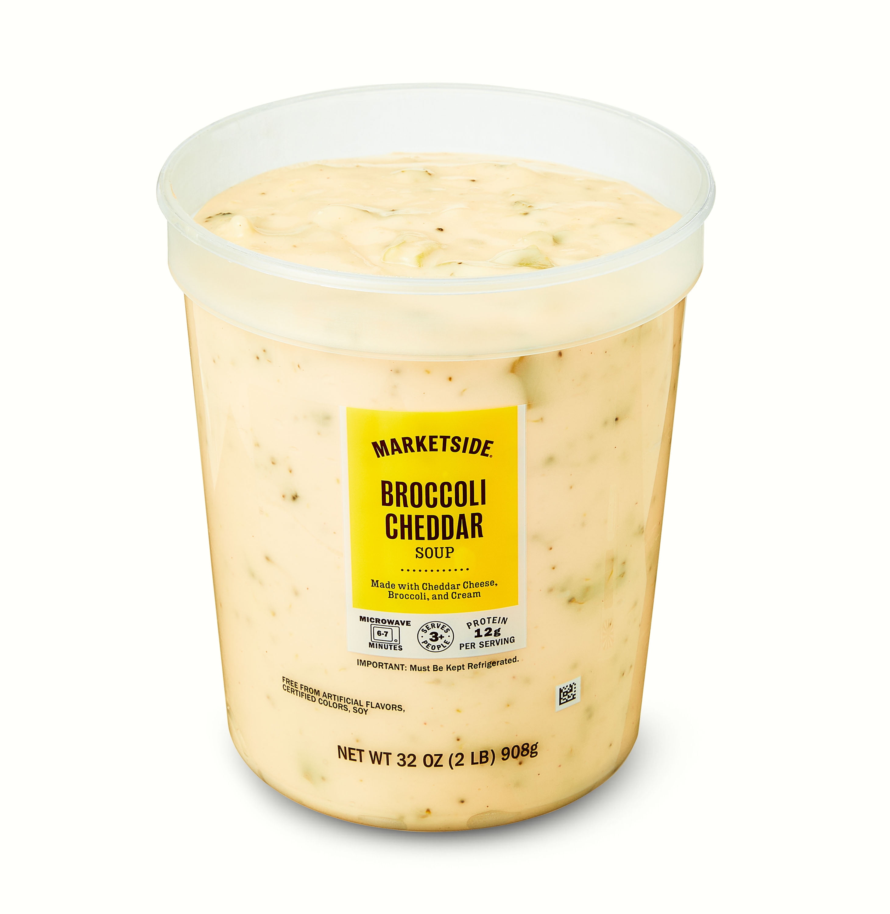 Marketside Broccoli & Cheddar Cheese Soup, Fresh Deli Soup, 32 oz Cup