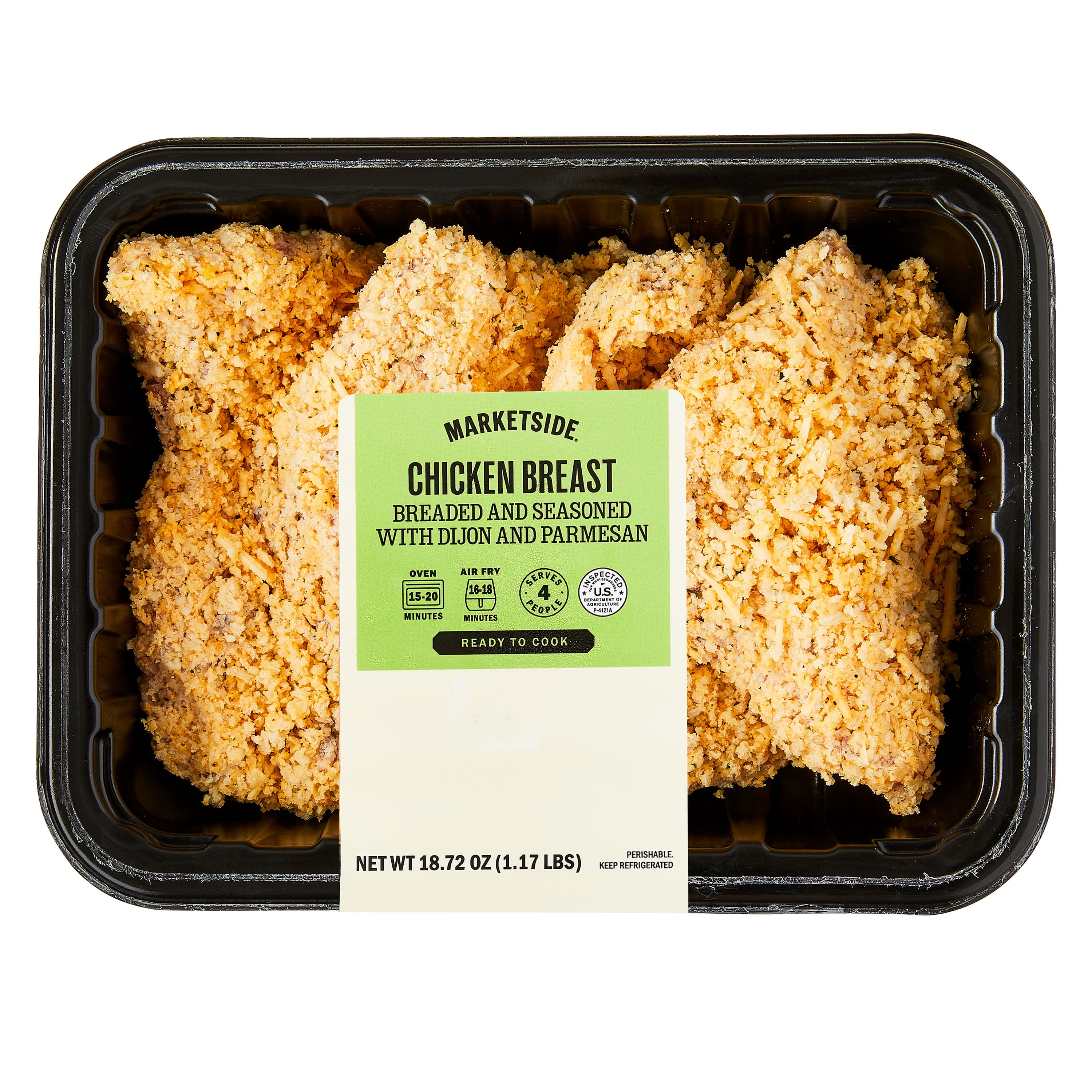 Marketside Chicken Breast Breaded and Seasoned with Dijon and Parmesan, 18.72 oz (Fresh)