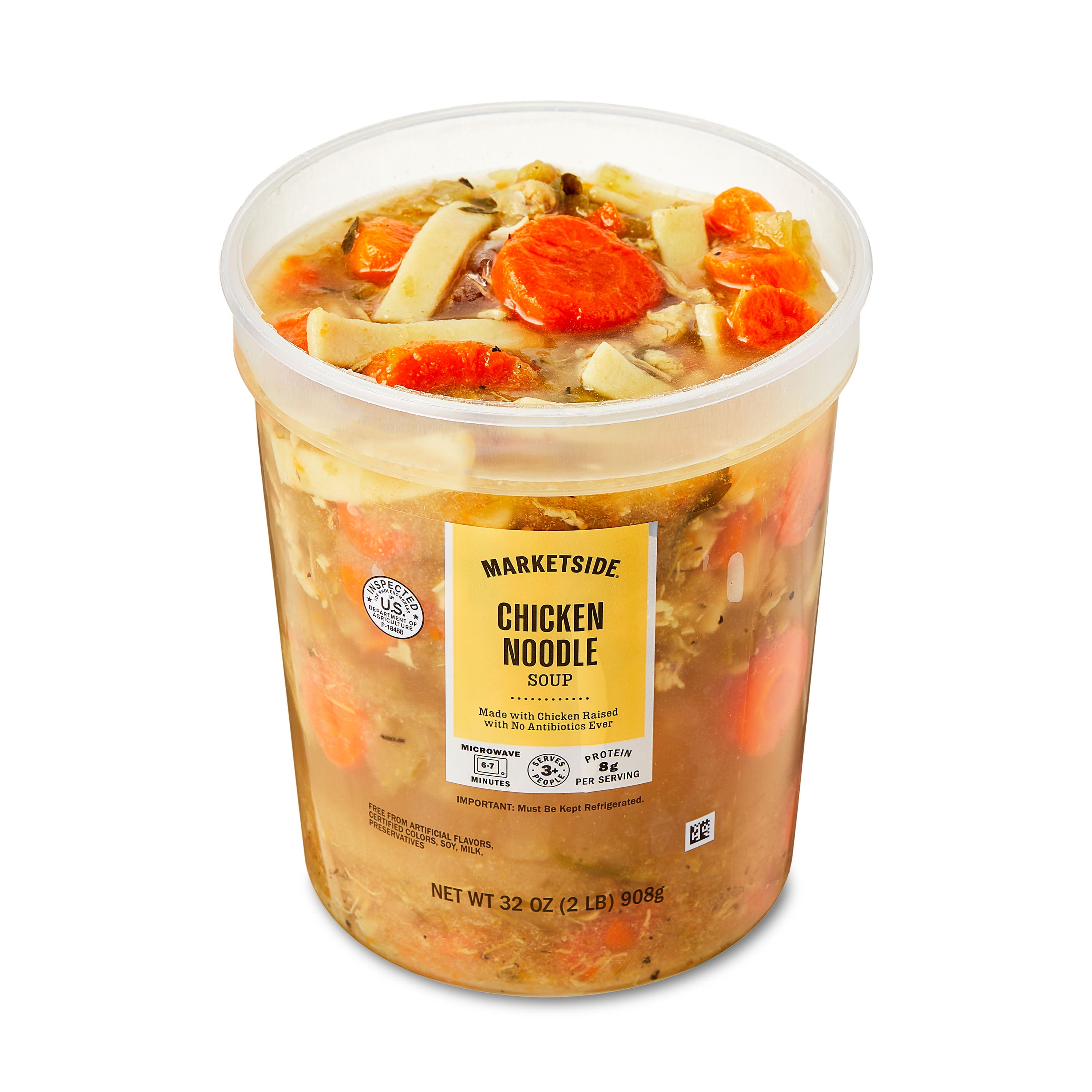 Marketside Chicken Noodle Soup, Fresh Deli Soup, 32 oz Cup