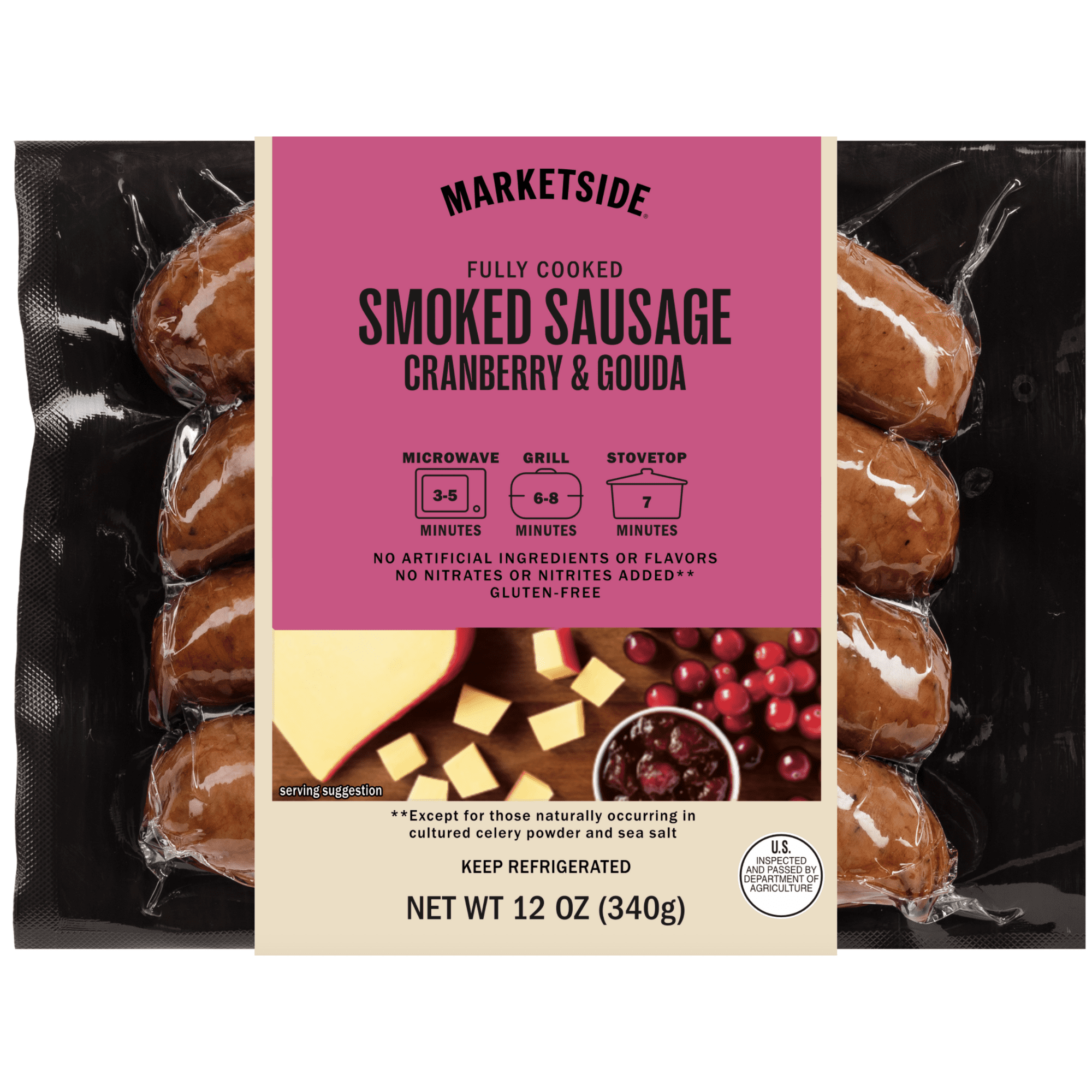 Marketside Cranberry Gouda Smoked Sausage, 12 oz (Refrigerated)