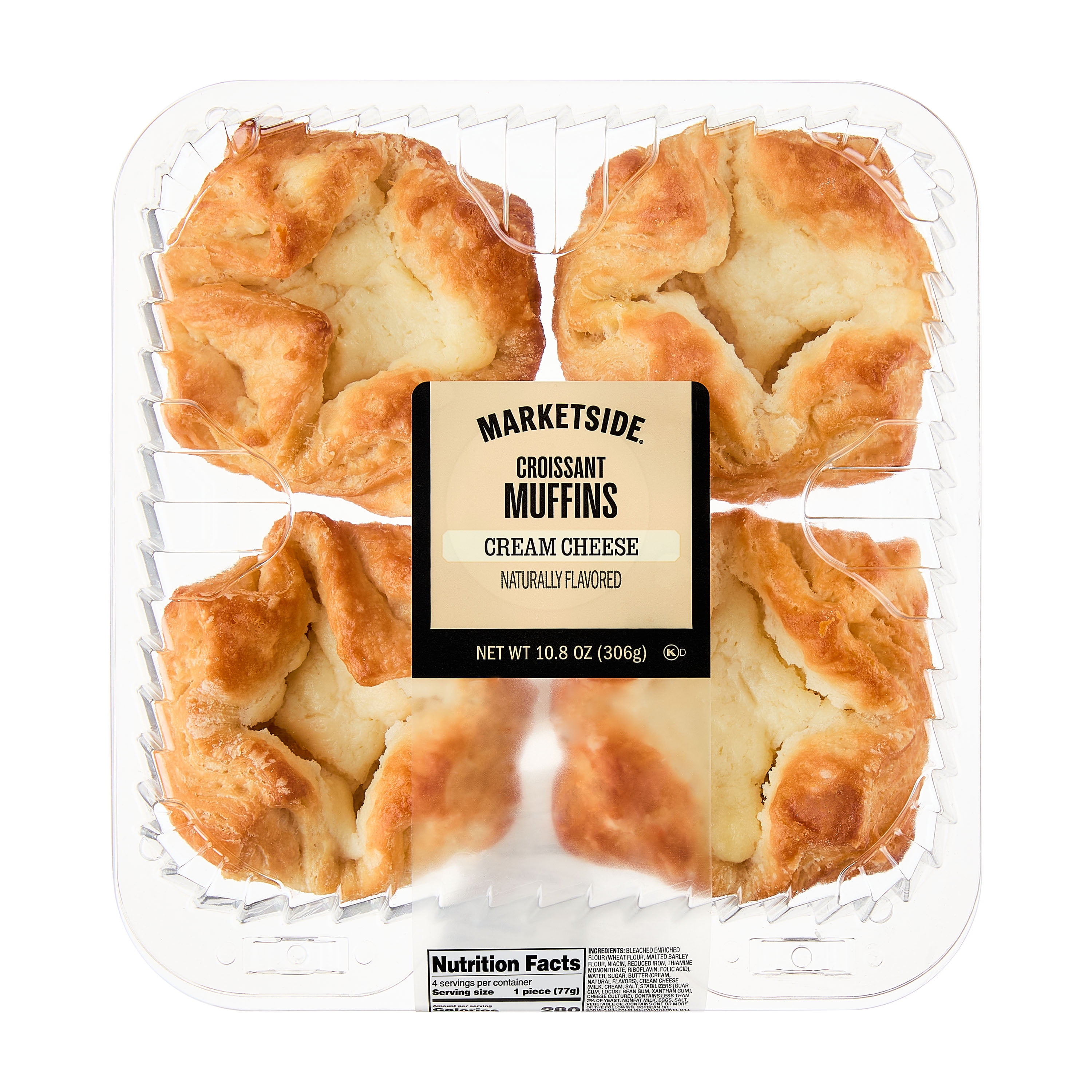 Marketside Cream Cheese Croissant Baked Muffins, 10.8 oz, 4 Count