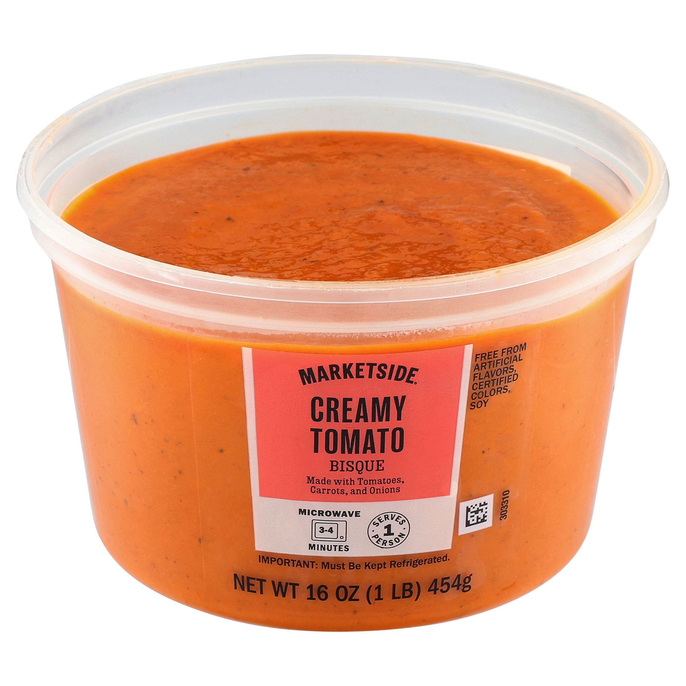 Marketside Creamy Tomato Bisque, Fresh Deli Soup, 16 oz Cup