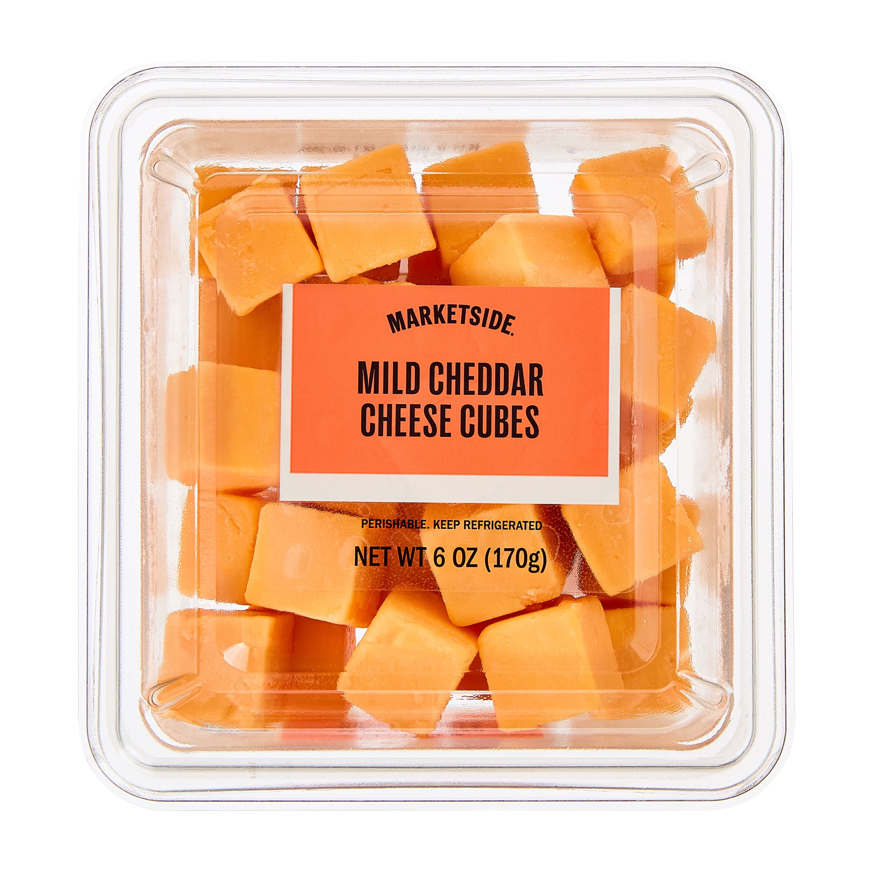 Marketside Cubed Mild Cheddar Cheese Cup, 6 oz Plastic Cup (Refrigerated)