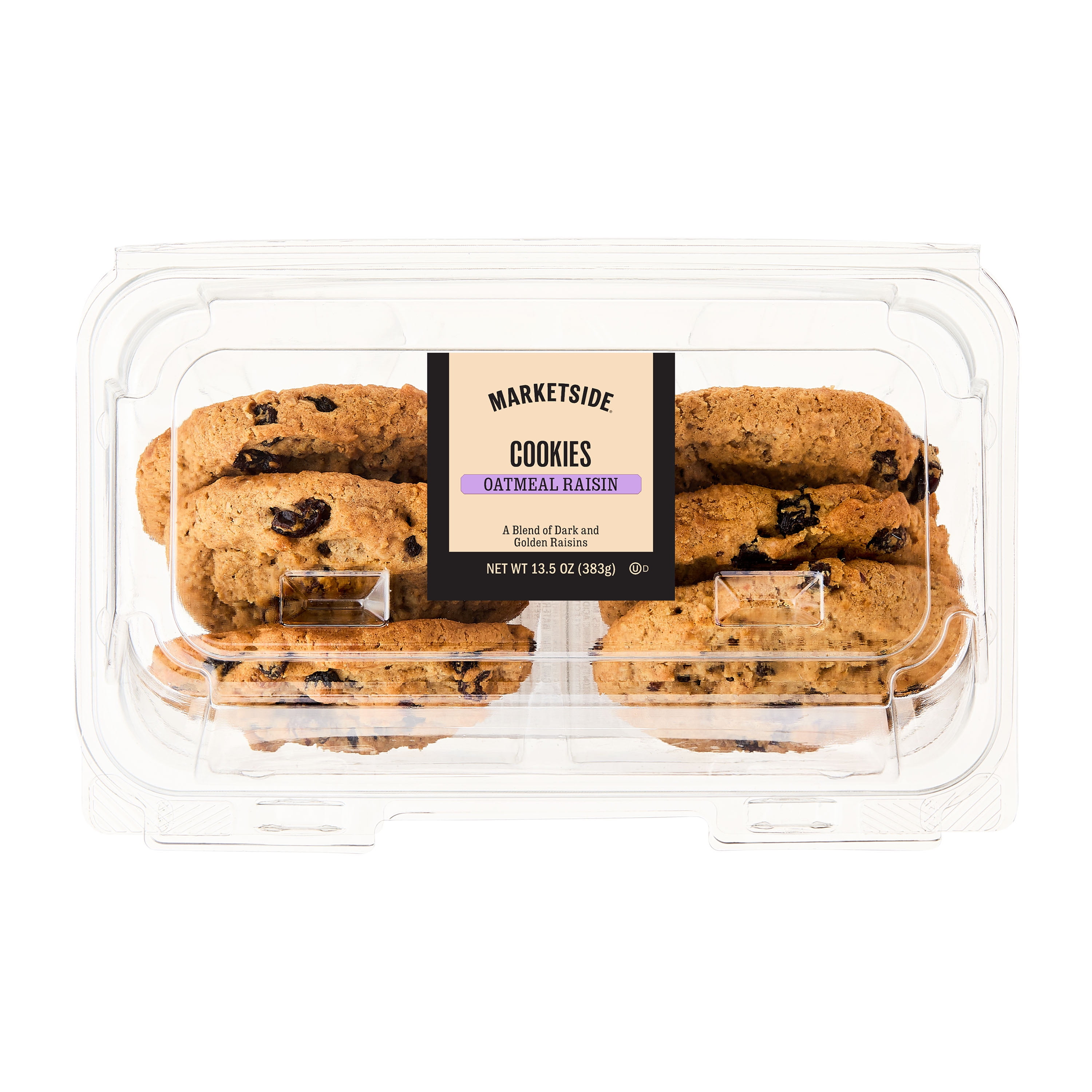Marketside Decadent Oatmeal Raisin Baked Cookies, 13.5 oz, 6 Count