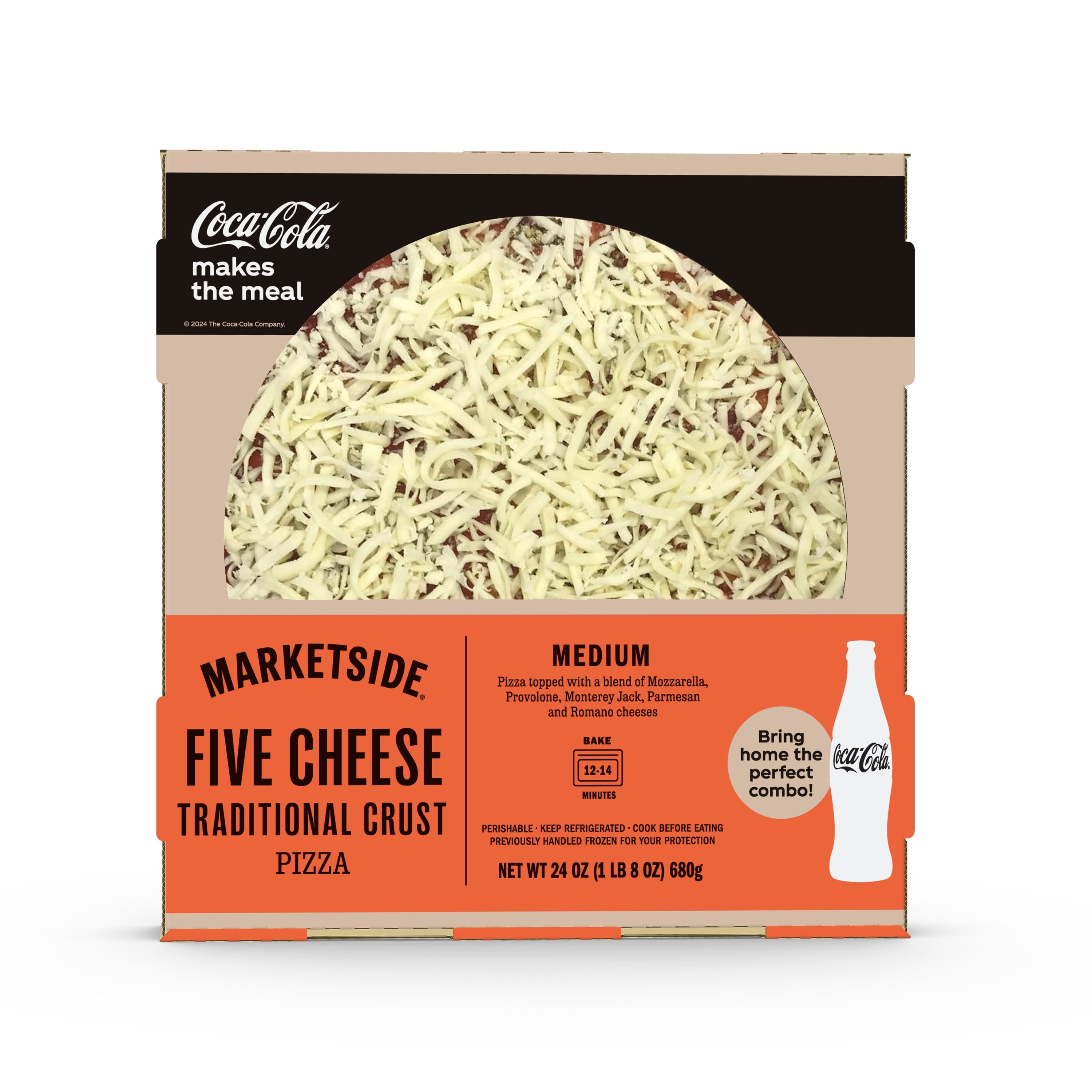 Marketside 12-inch Five Cheese Traditional Crust Pizza, Marinara Sauce, Medium, 24 oz (Fresh)