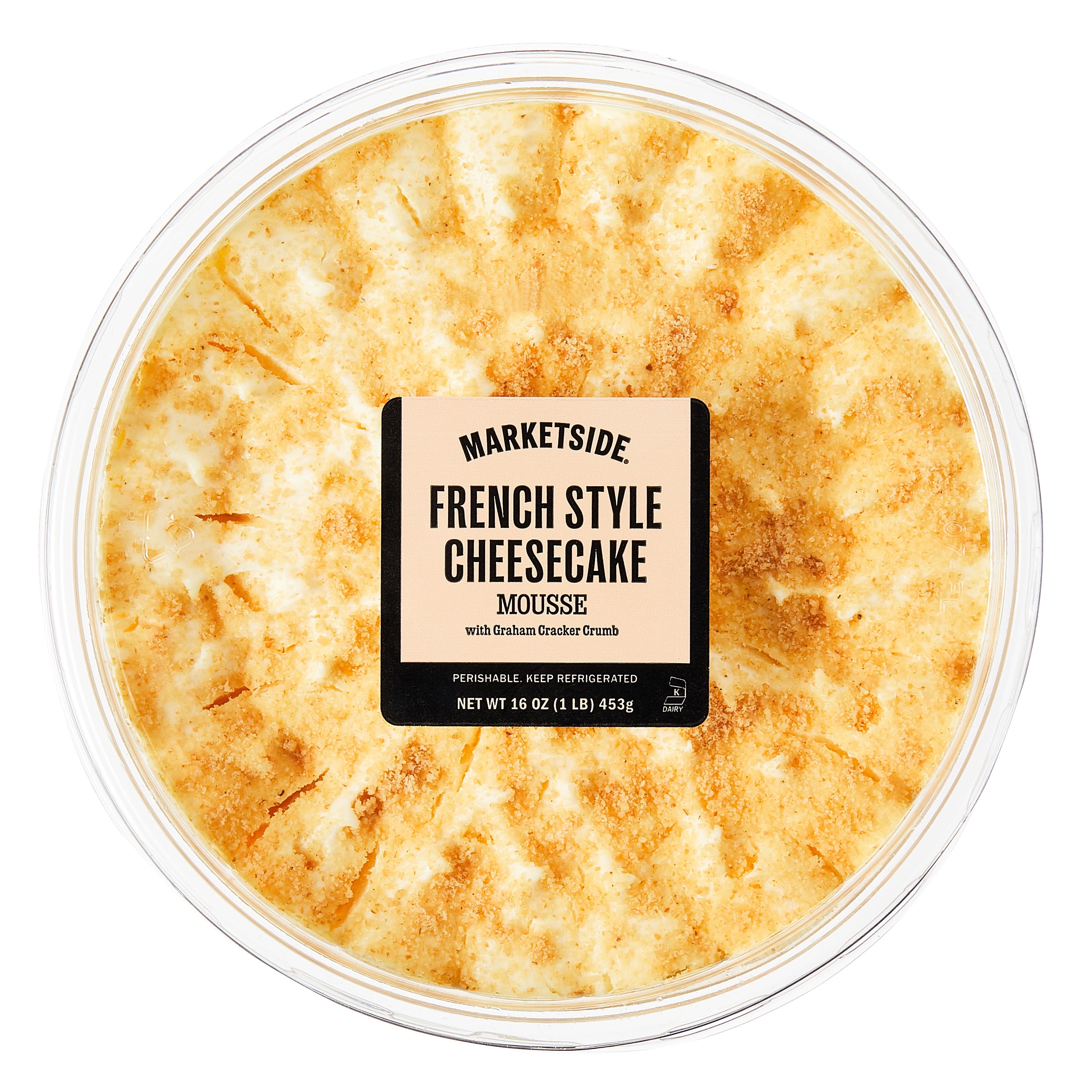 Marketside French Style Cheesecake Dessert, 16 oz Plastic Tub with Lid (Refrigerated)