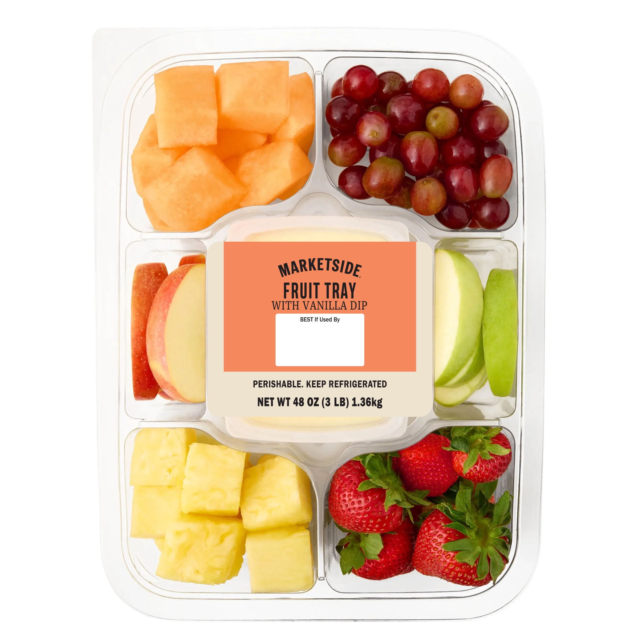Marketside Fruit Tray with Vanilla Dip, 48 oz, Pre-Cut (Fresh)