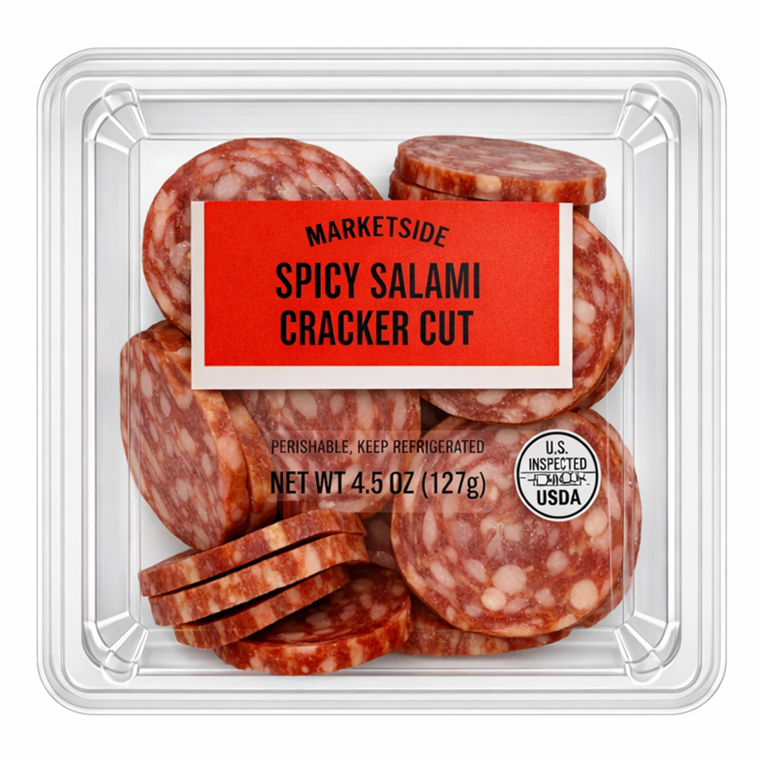 Marketside Spicy Salami Cracker Cut, 4.5 oz (Sliced, Refrigerated)