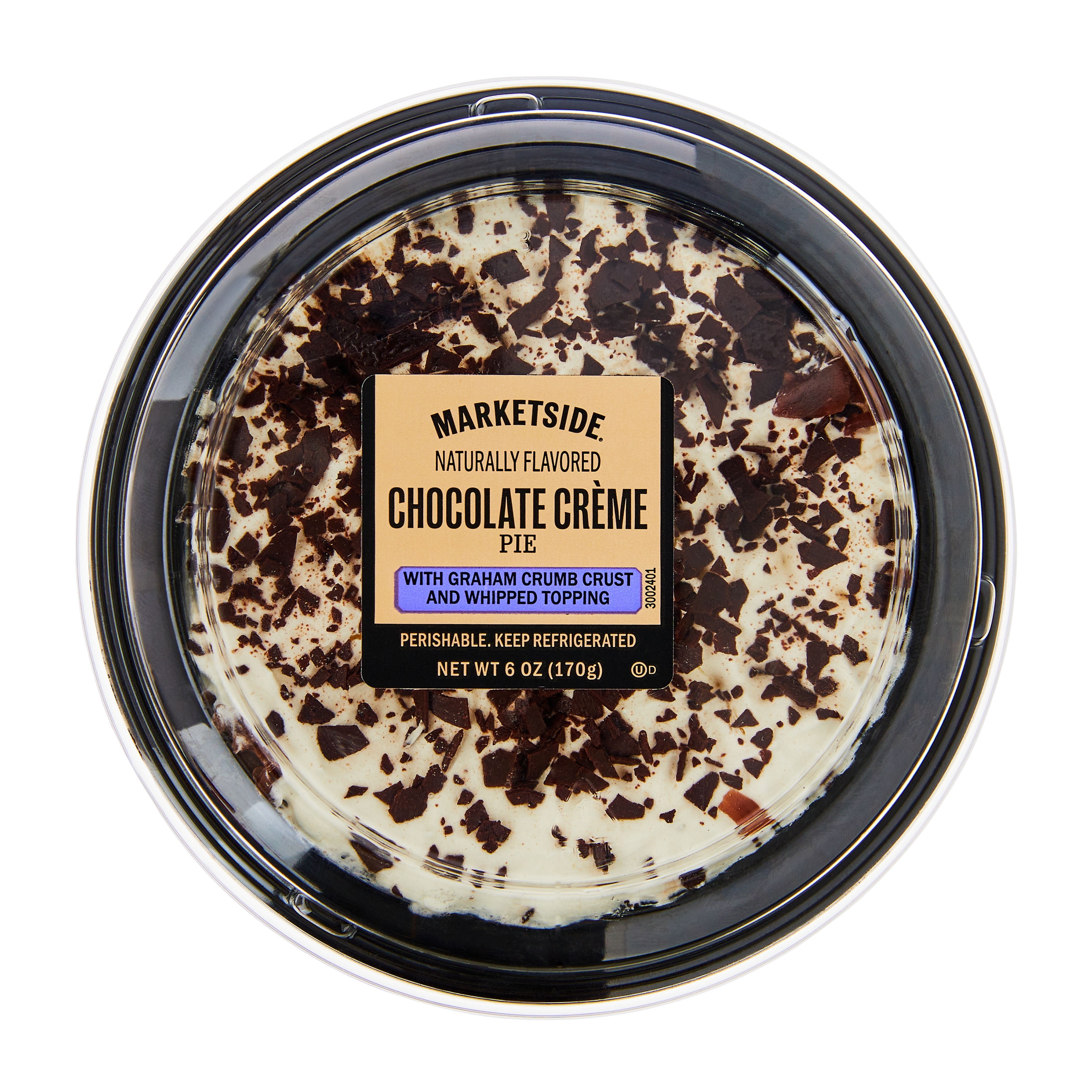 Marketside Mini Chocolate Creme Pie, Refrigerated Cream Filled Dessert in 6 oz Plastic Cup