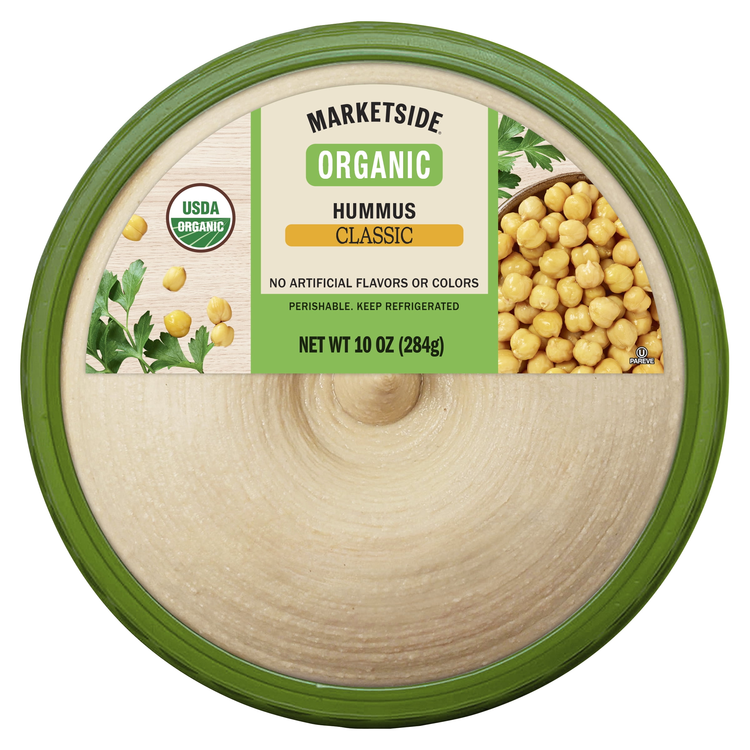 Marketside Organic Original Hummus, 10 oz, Allergen-Free