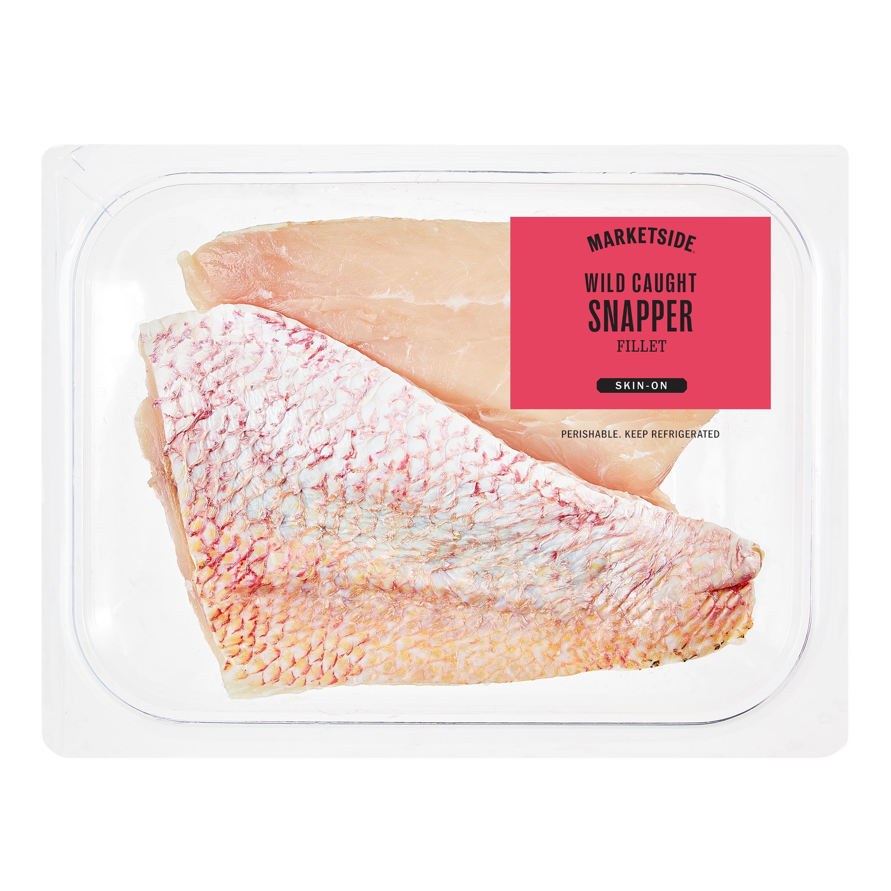 Marketside Skin-On Wild Caught Snapper Fillet, 0.75 - 1.25 lb