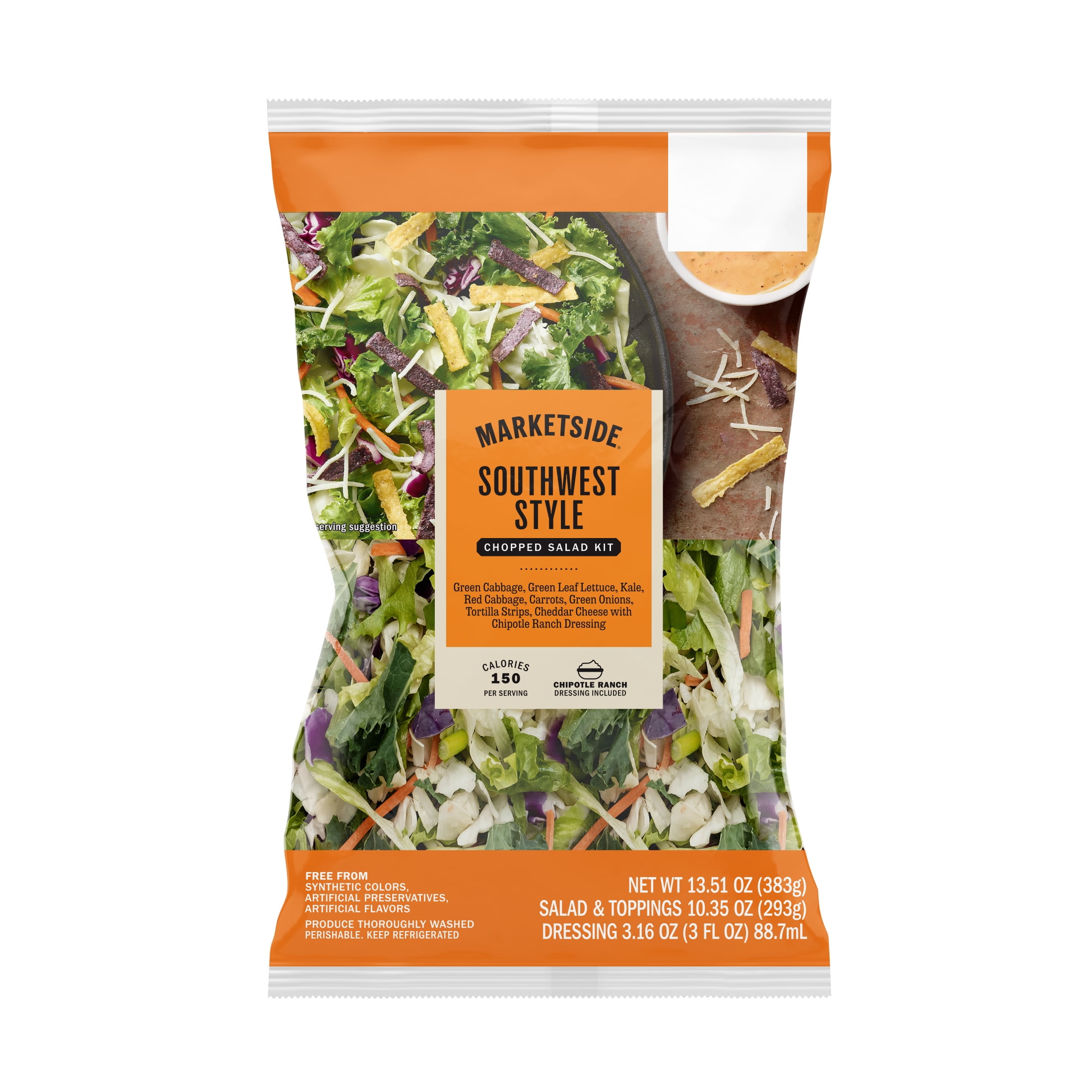 Marketside Southwest Chopped Salad Kit, 13.51 oz Bag (Fresh)