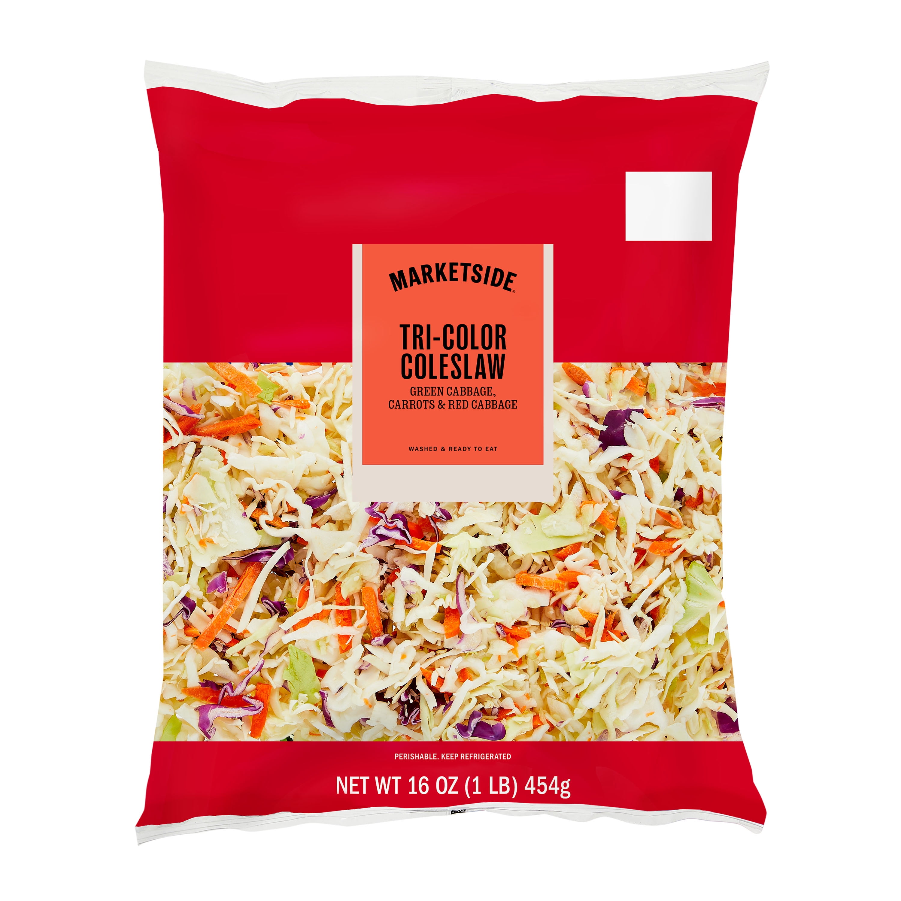 Marketside Tri-Color Cole Slaw, 16 oz Bag (Fresh)