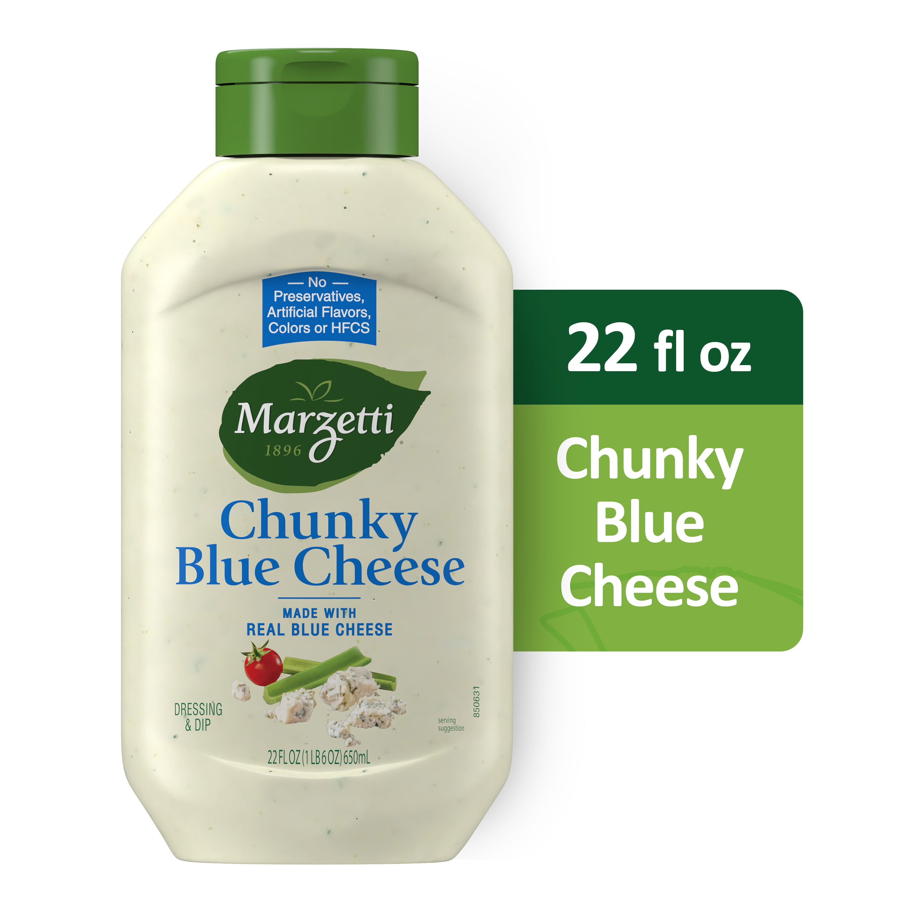 Marzetti Chunky Blue Cheese Refrigerated Salad Dressing, 22 Fluid oz Jar