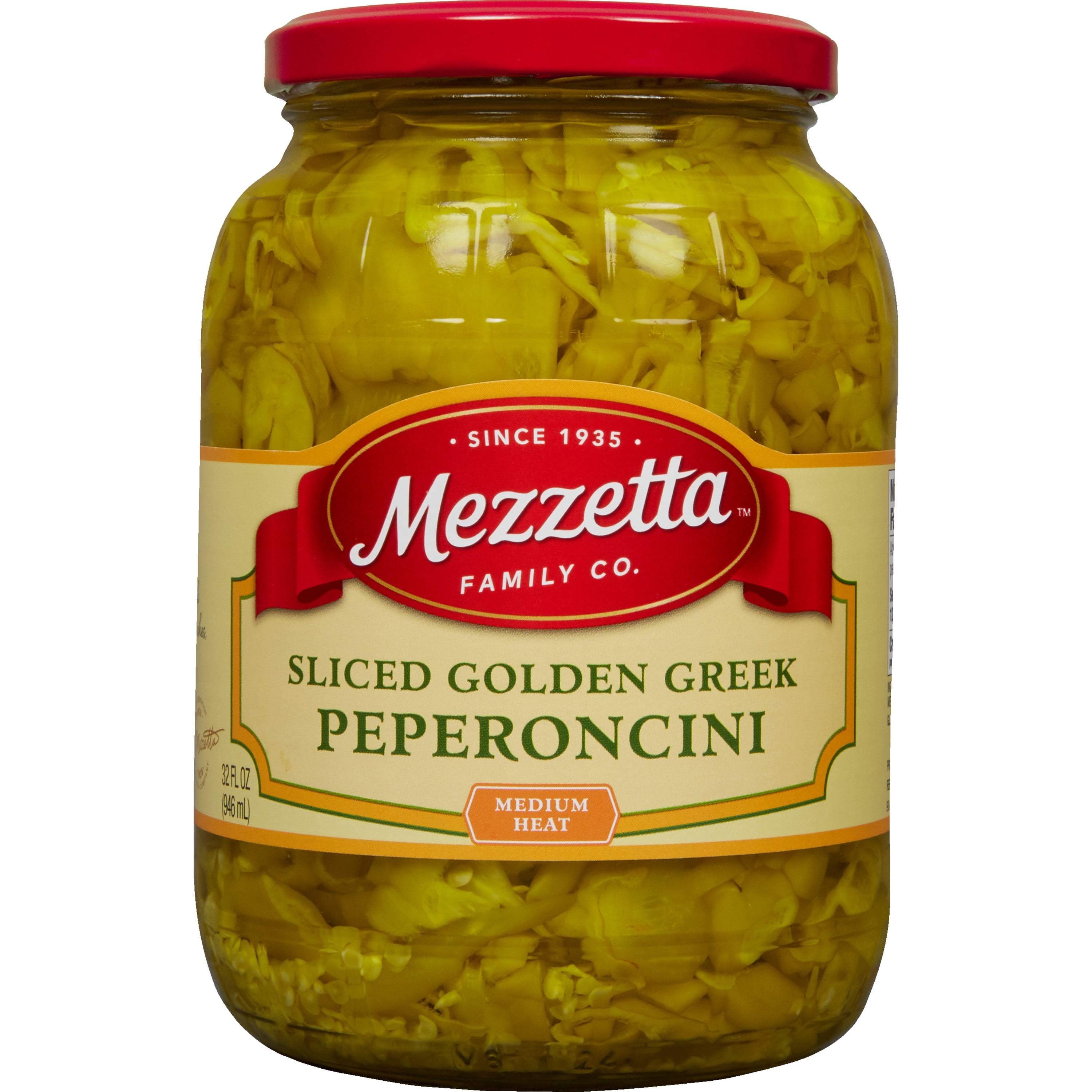 Mezzetta Sliced Golden Greek Peperoncini 32 fl oz Jar