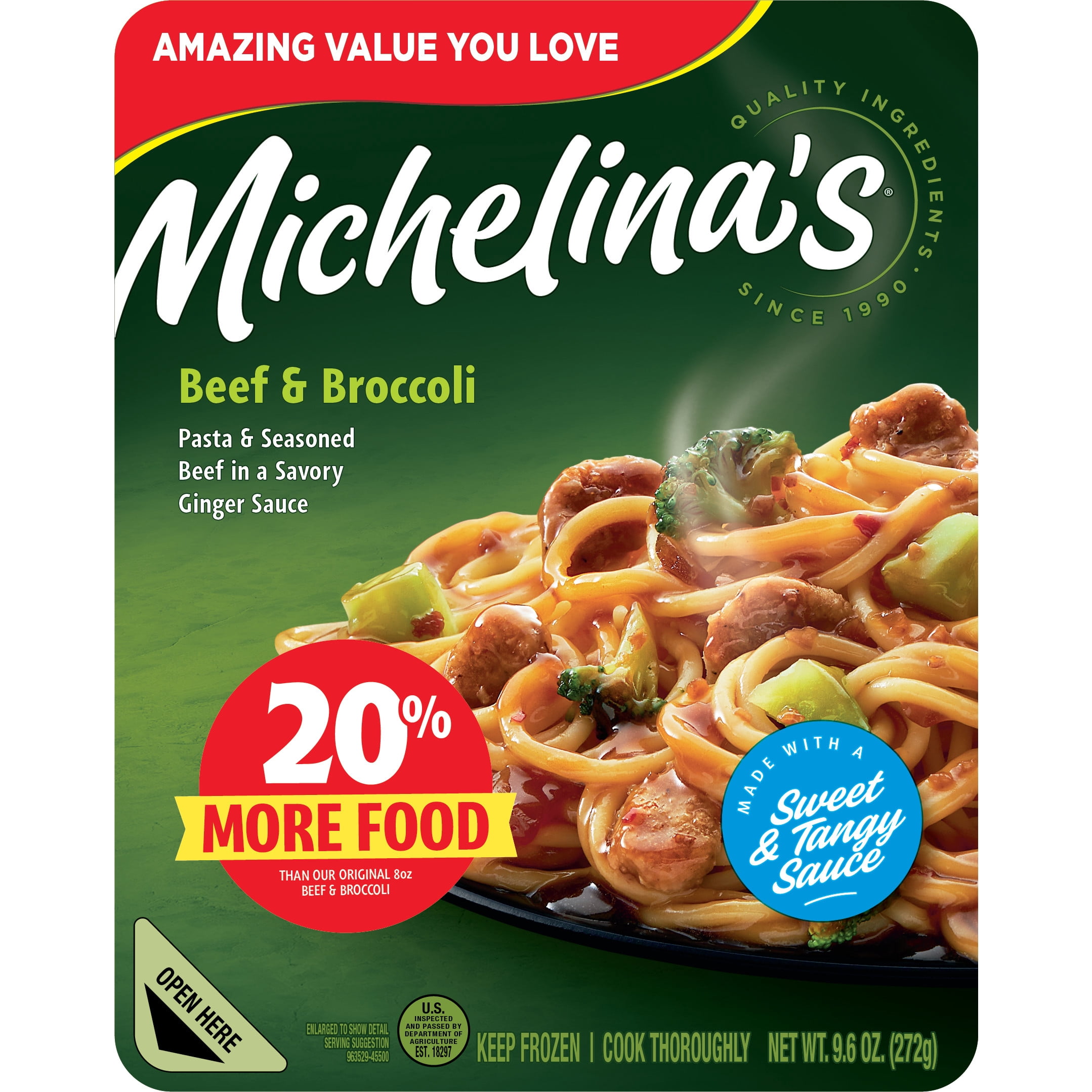 Michelina's Beef & Broccoli Meal 9.6oz (Frozen Dinner)
