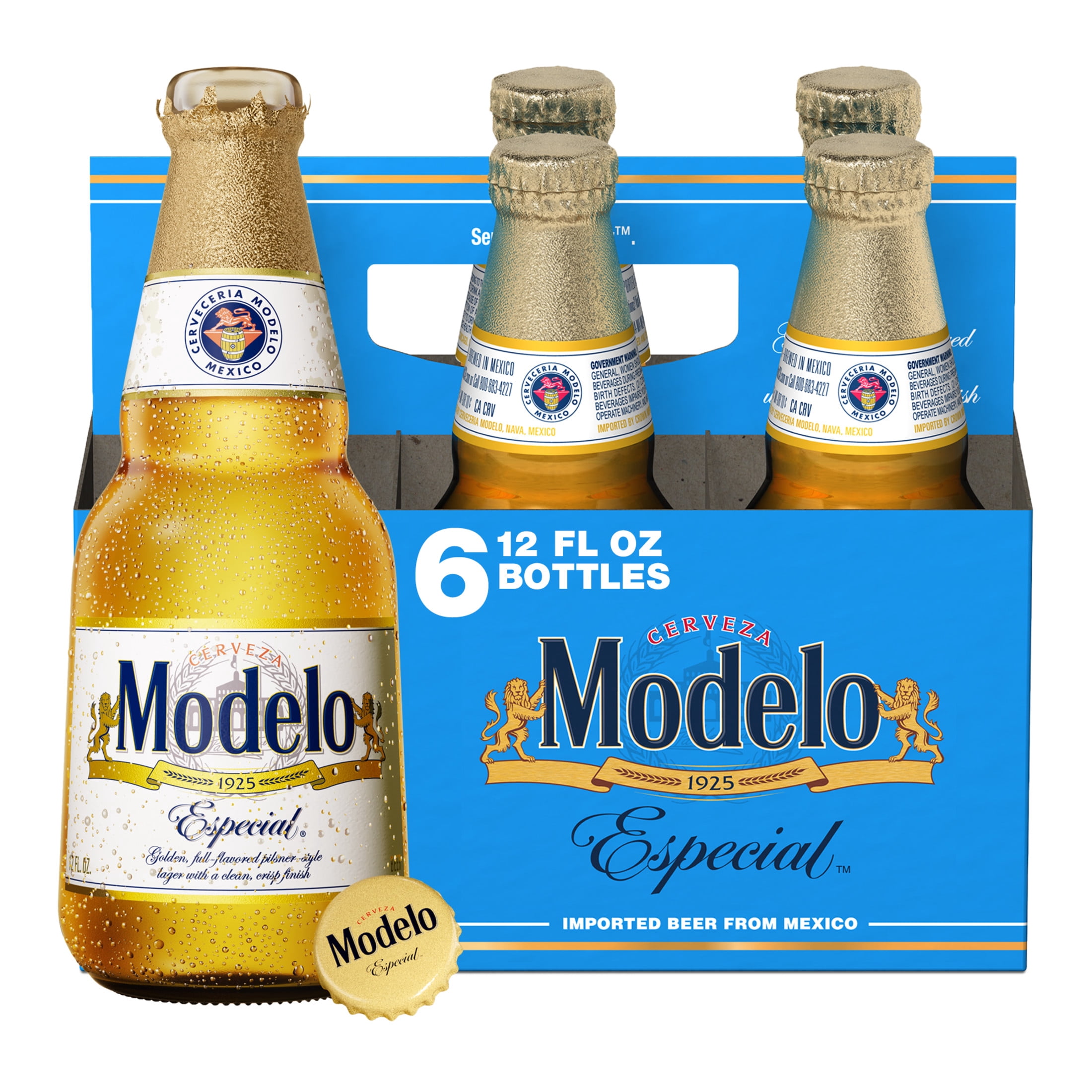 Modelo Especial Mexican Lager Import Beer, 6 pack 12 fl. oz. Bottles, 4.4% ABV
