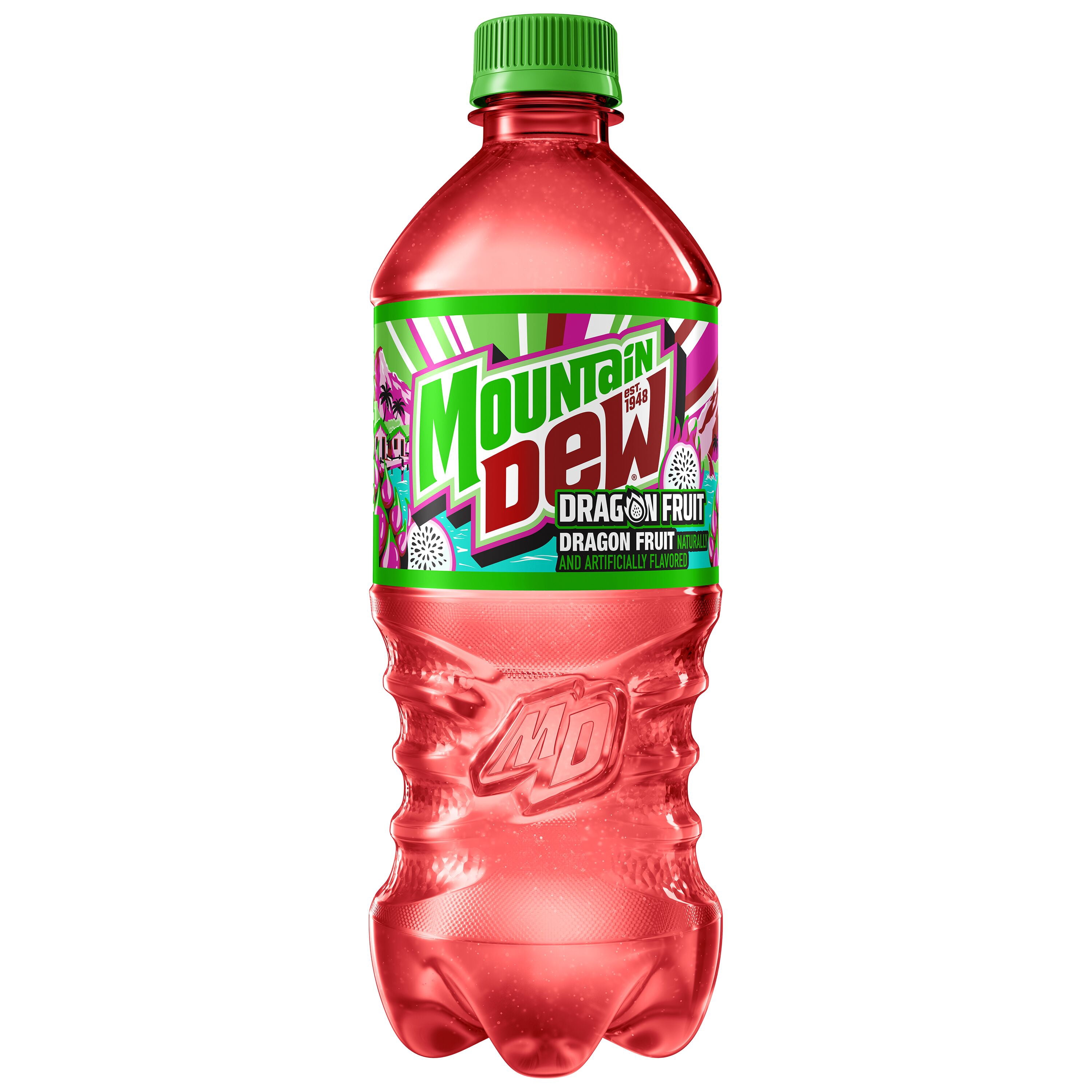 Mountain Dew Soda Dragon Fruit 20 fl oz Bottle