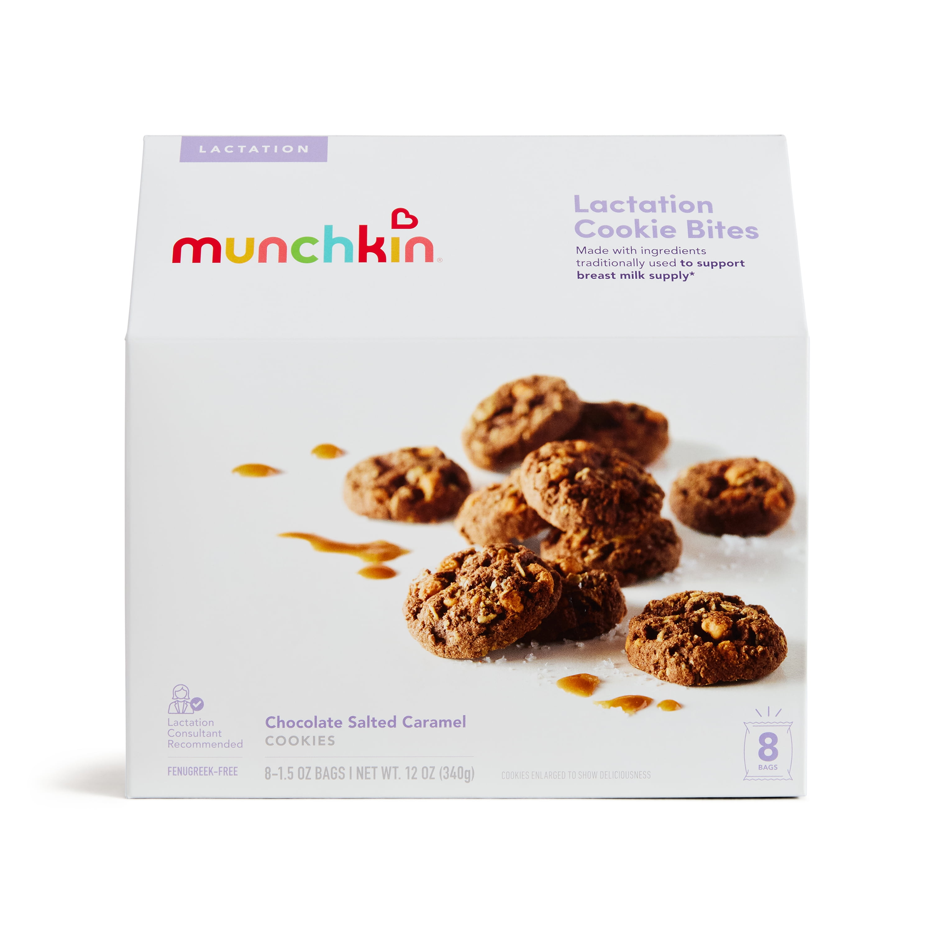 Munchkin Chocolate Salted Caramel Lactation Cookie Bites 8 Count