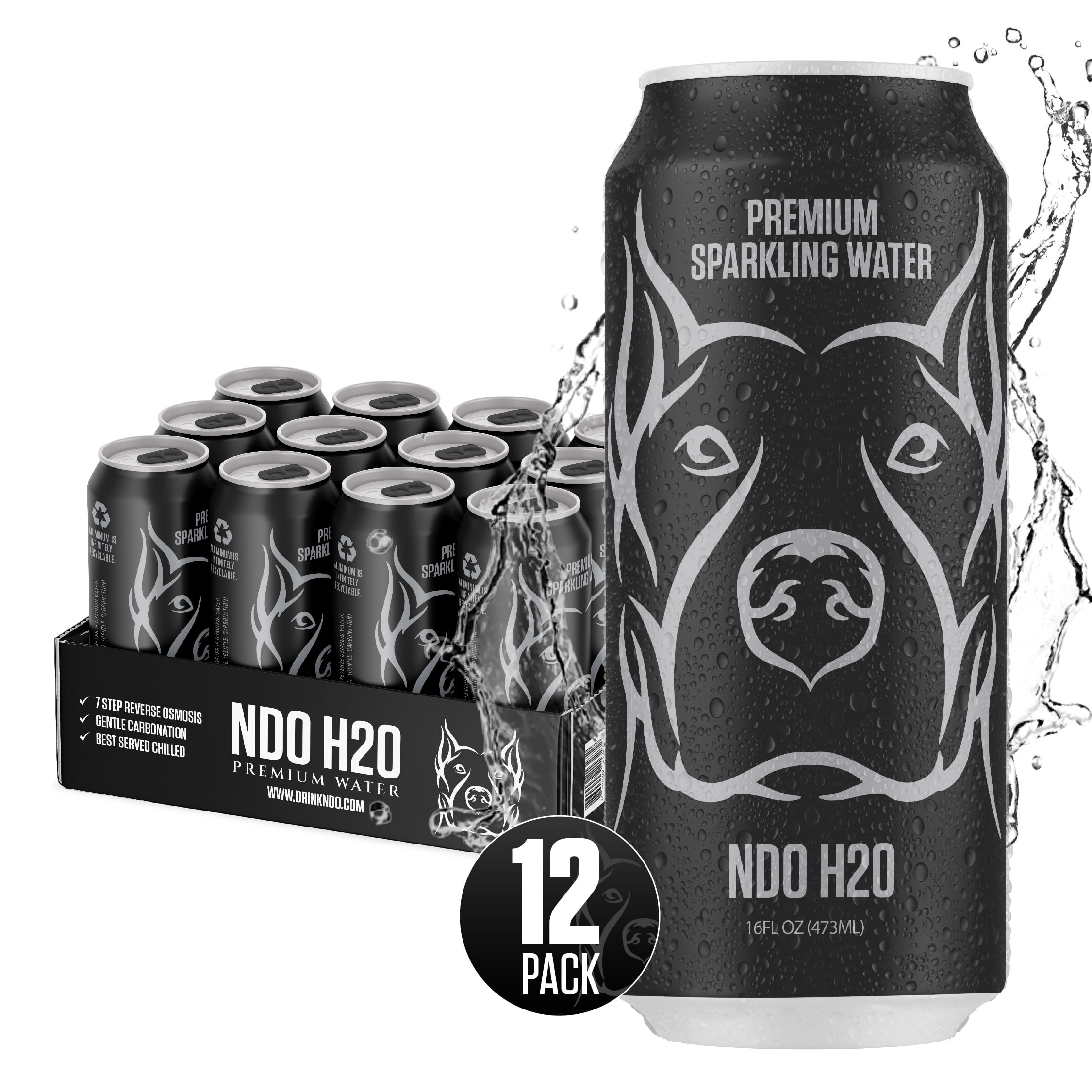 NO DAYS OFF Premium Sparkling Water, 473mL/16oz