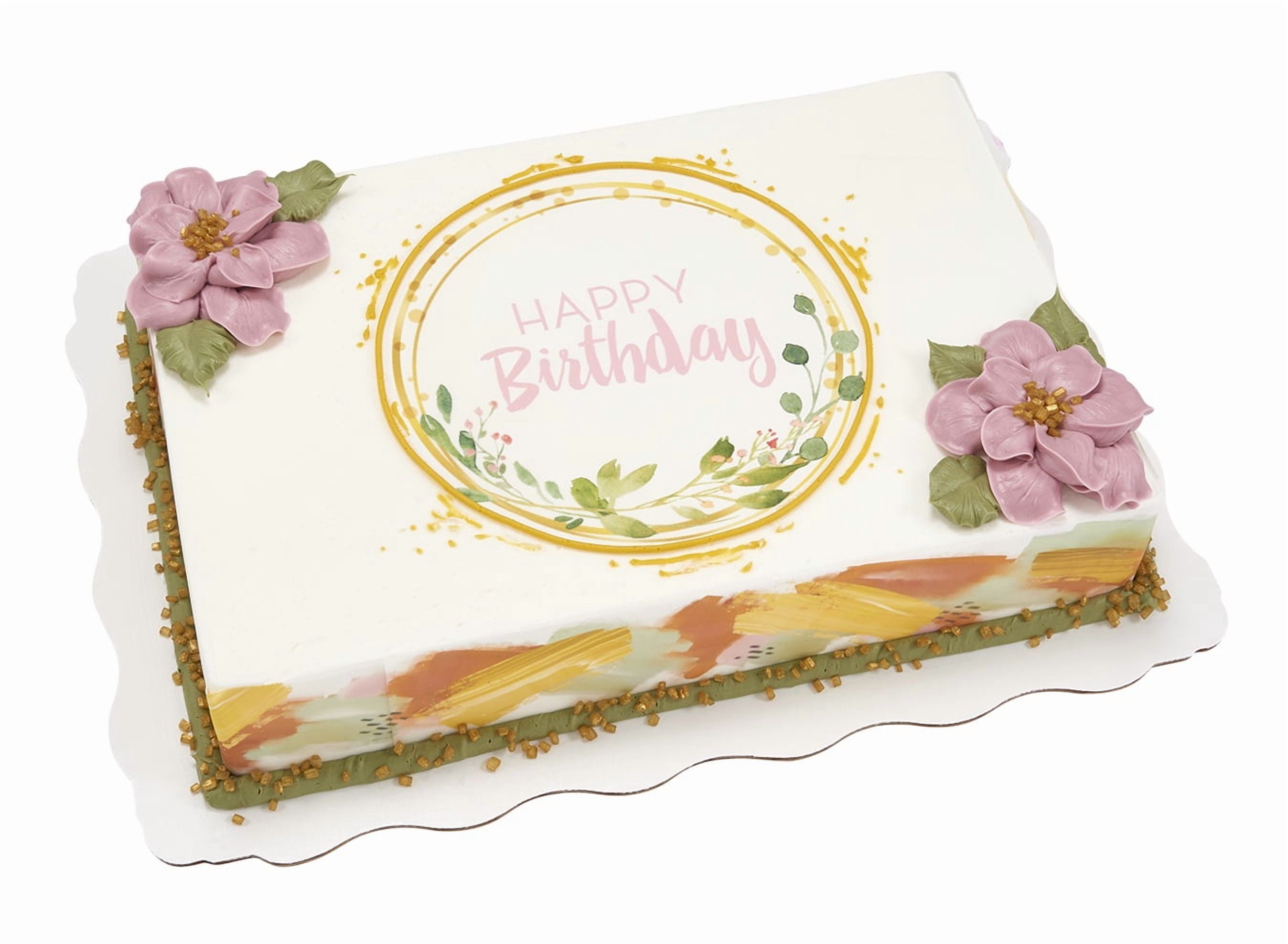 Natural Brushstrokes Sheet Cake