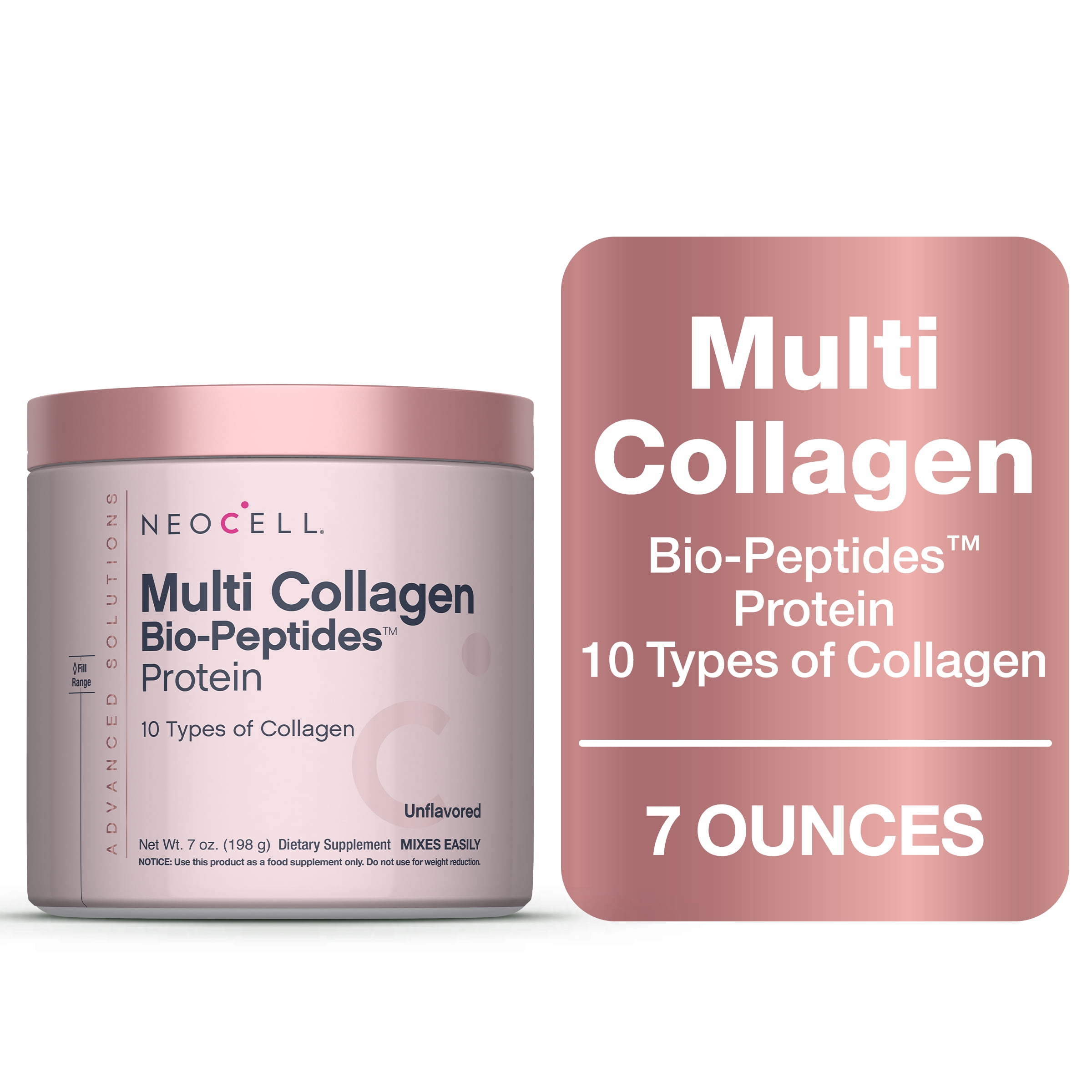 NeoCell Multi Collagen Powder for Bone & Joint Health - 7 oz UnFlavored