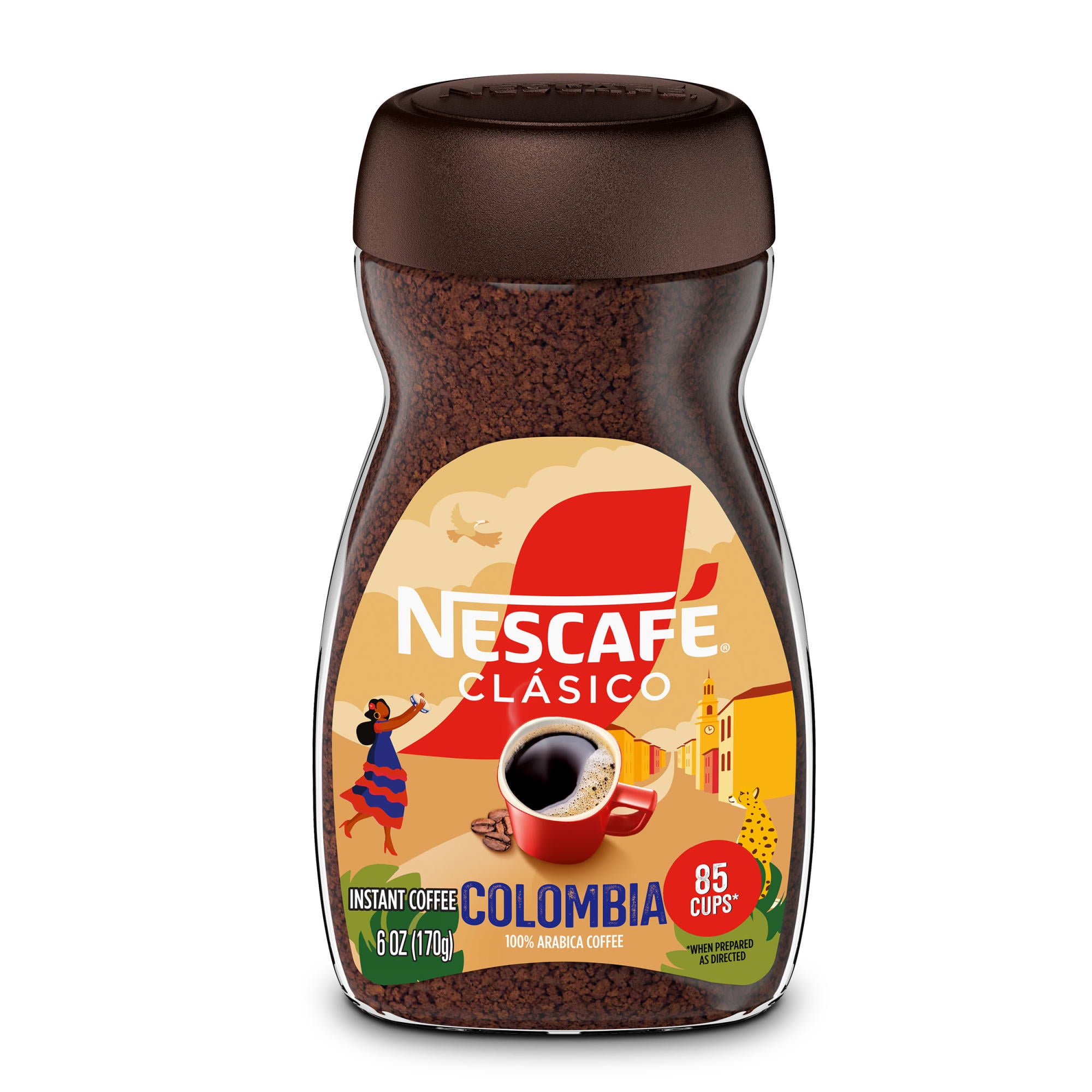 NESCAF CLSICO Colombia, Medium Roast, Instant Coffee, 6 oz, 1 Jar