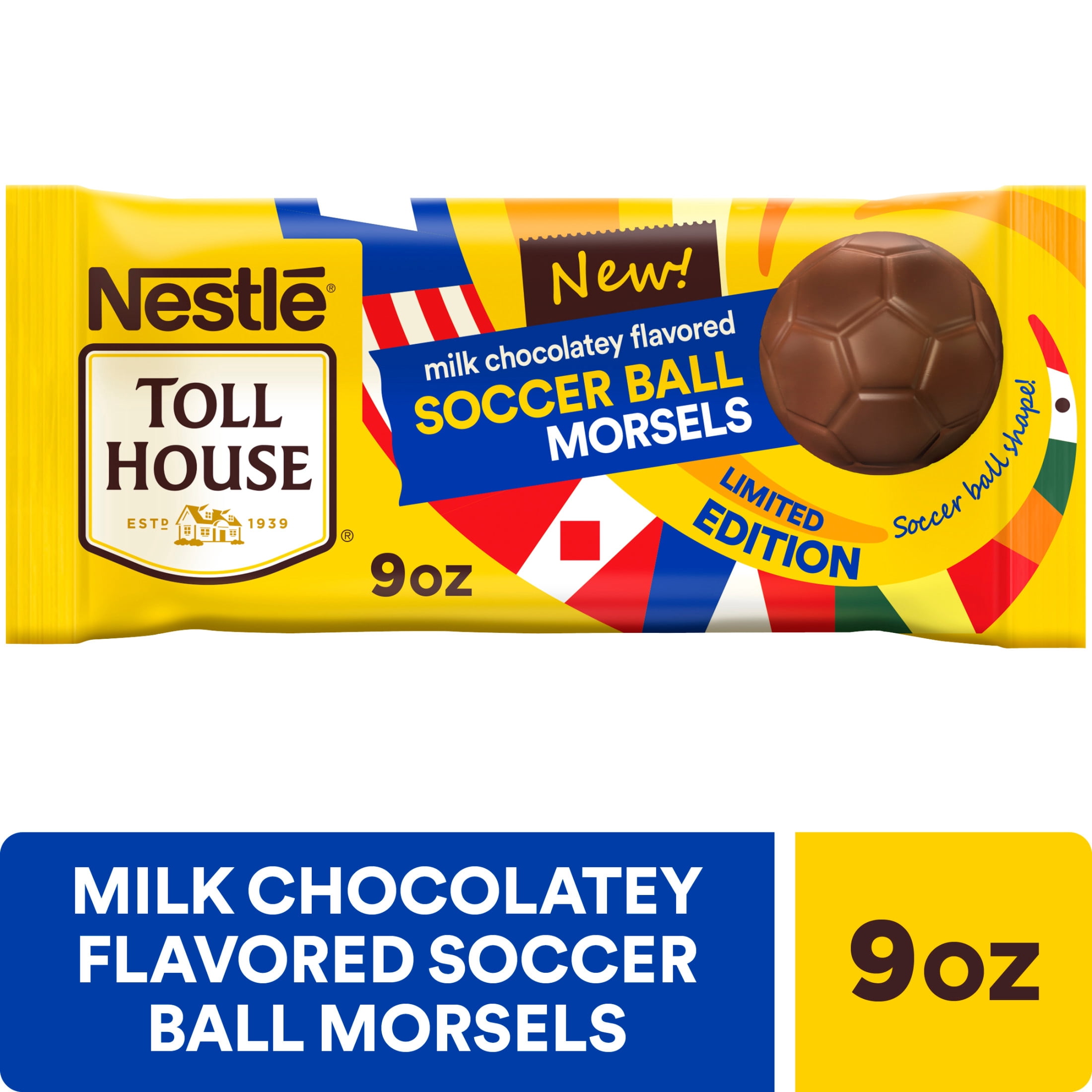 Nestle Toll House Milk Chocolatey Flavored Soccer Ball Morsels, Baking Chips 9 oz