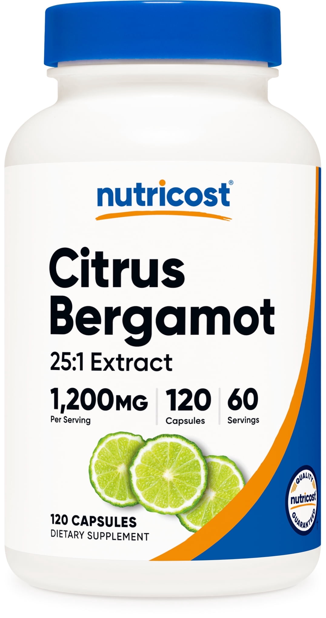 Nutricost Citrus Bergamot Capsules (120 Capsules, 60 Servings / 1,200 Mg Citrus Bergamot Extract Per Serving) | Potent 25:1 Extract - Gluten Free, Vegan Friendly & Non-GMO Supplement