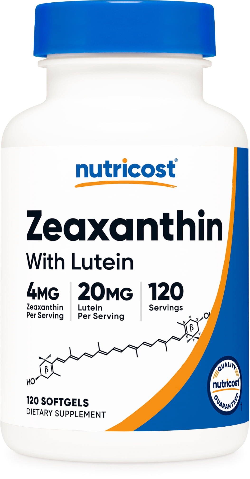 Nutricost Zeaxanthin with Lutein Softgels (120 Softgels) Supplement - Promotes Eye Health