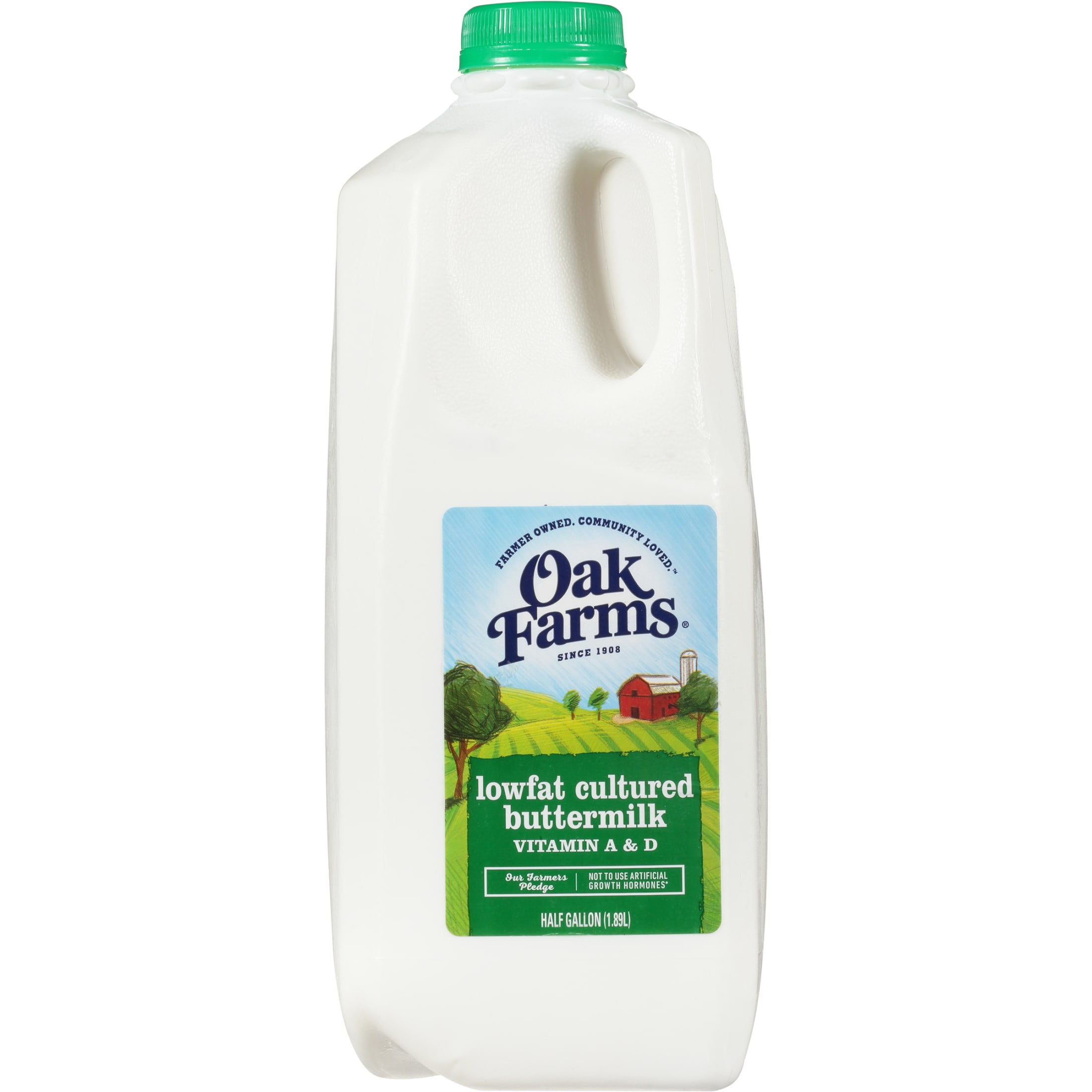 Oak Farms 1% Lowfat Cultured Buttermilk, Half Gallon - 1 Jug