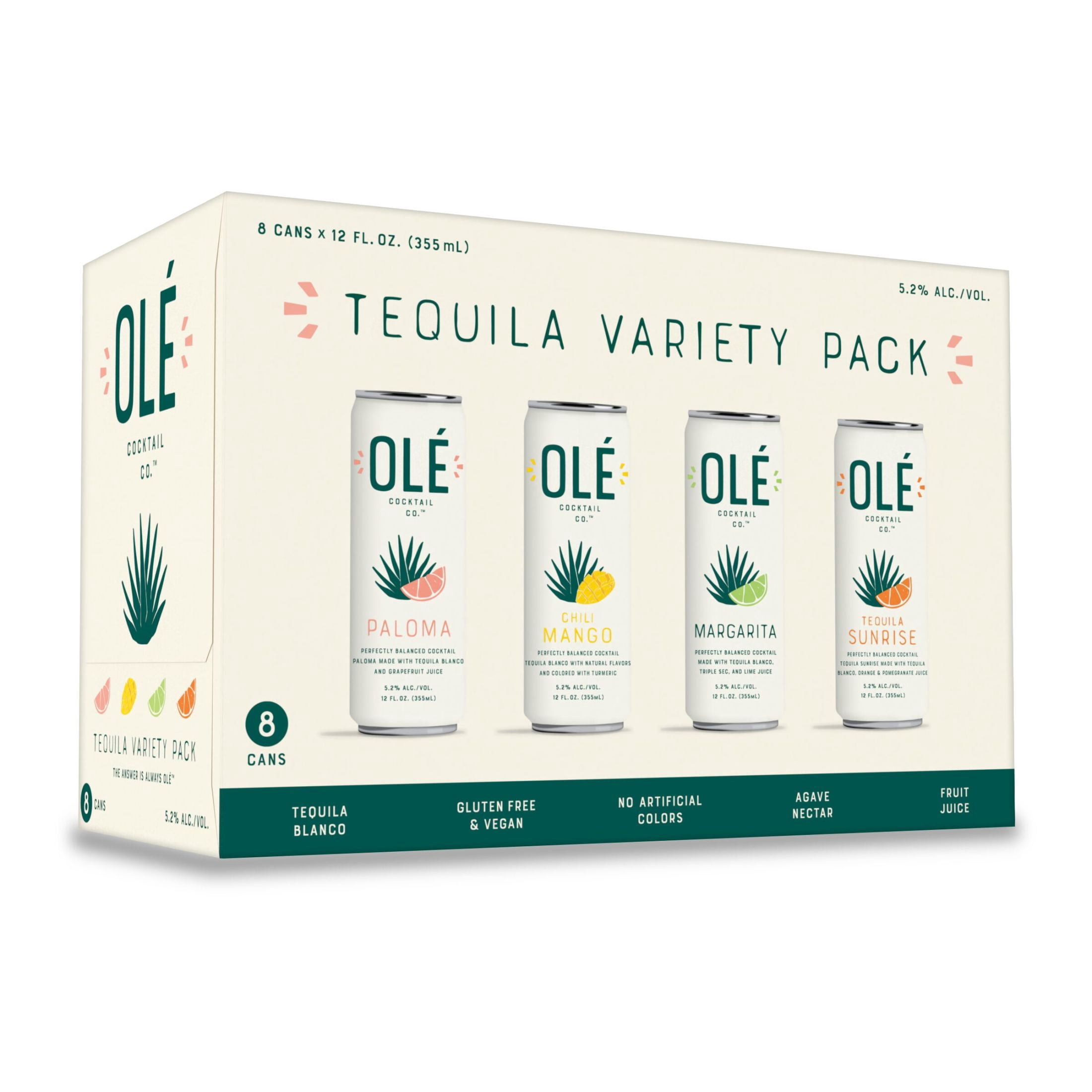 Ole Cocktail Co. Variety Pack, 8 Pack, 12 fl oz Cans, 5.2% ABV