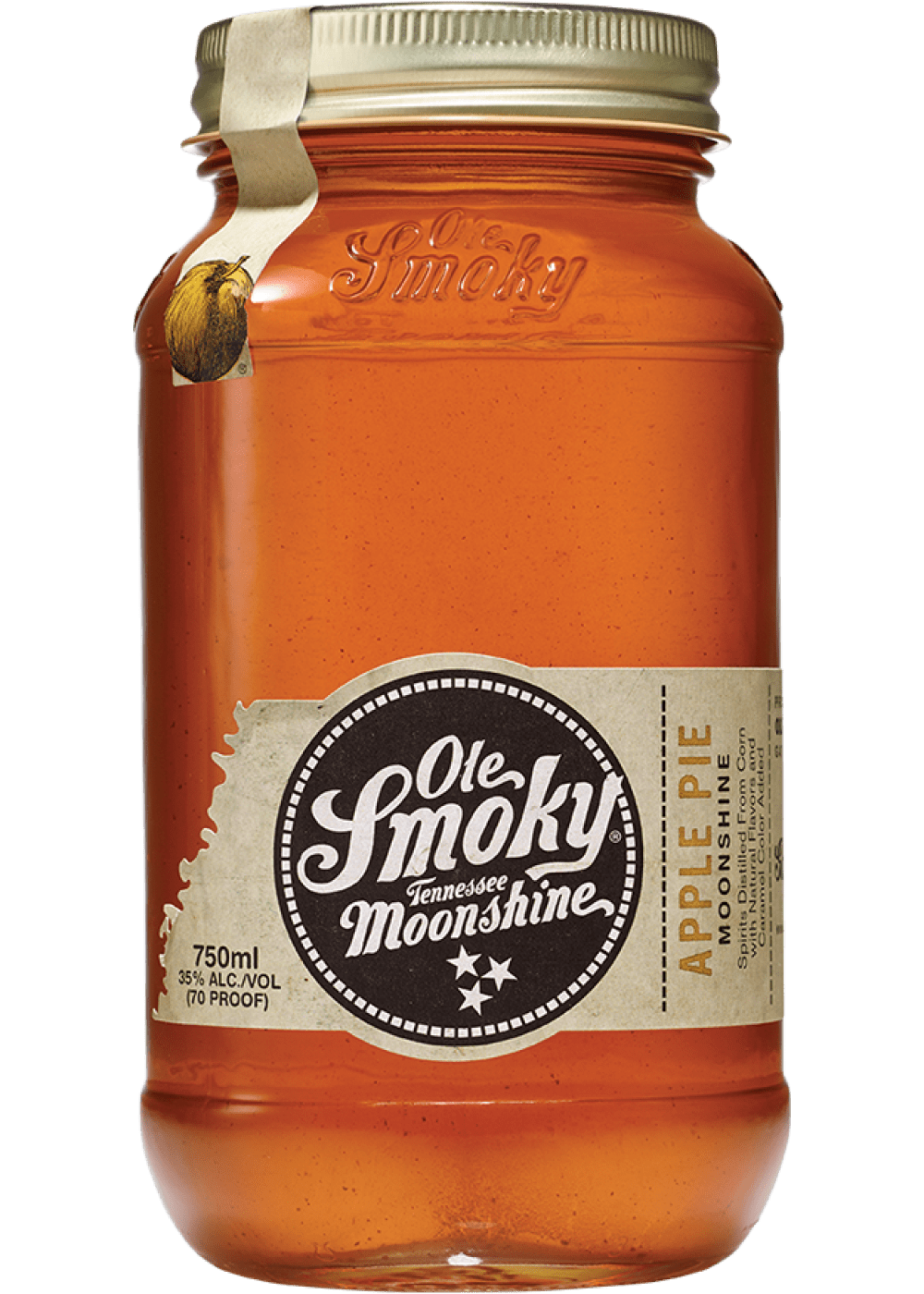 Ole Smoky Apple Pie Moonshine Flavored Whiskey, 750 ml Bottle
