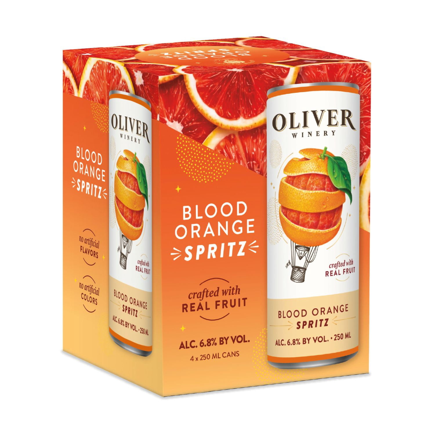Oliver Wine Oliver Blood Orange Spritz 250ml 4pk