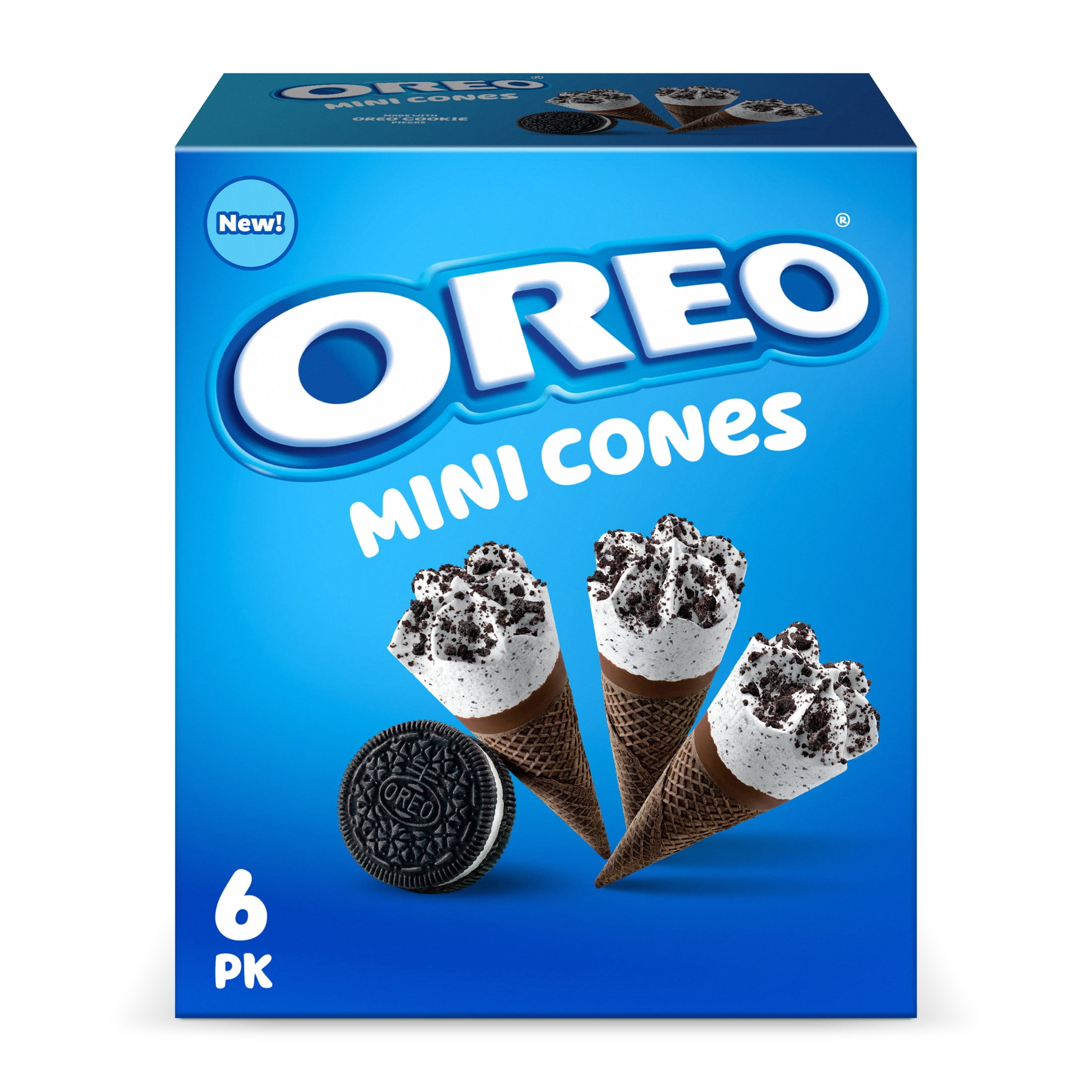 Oreo Frozen Mini Dessert Cones, 6 Count