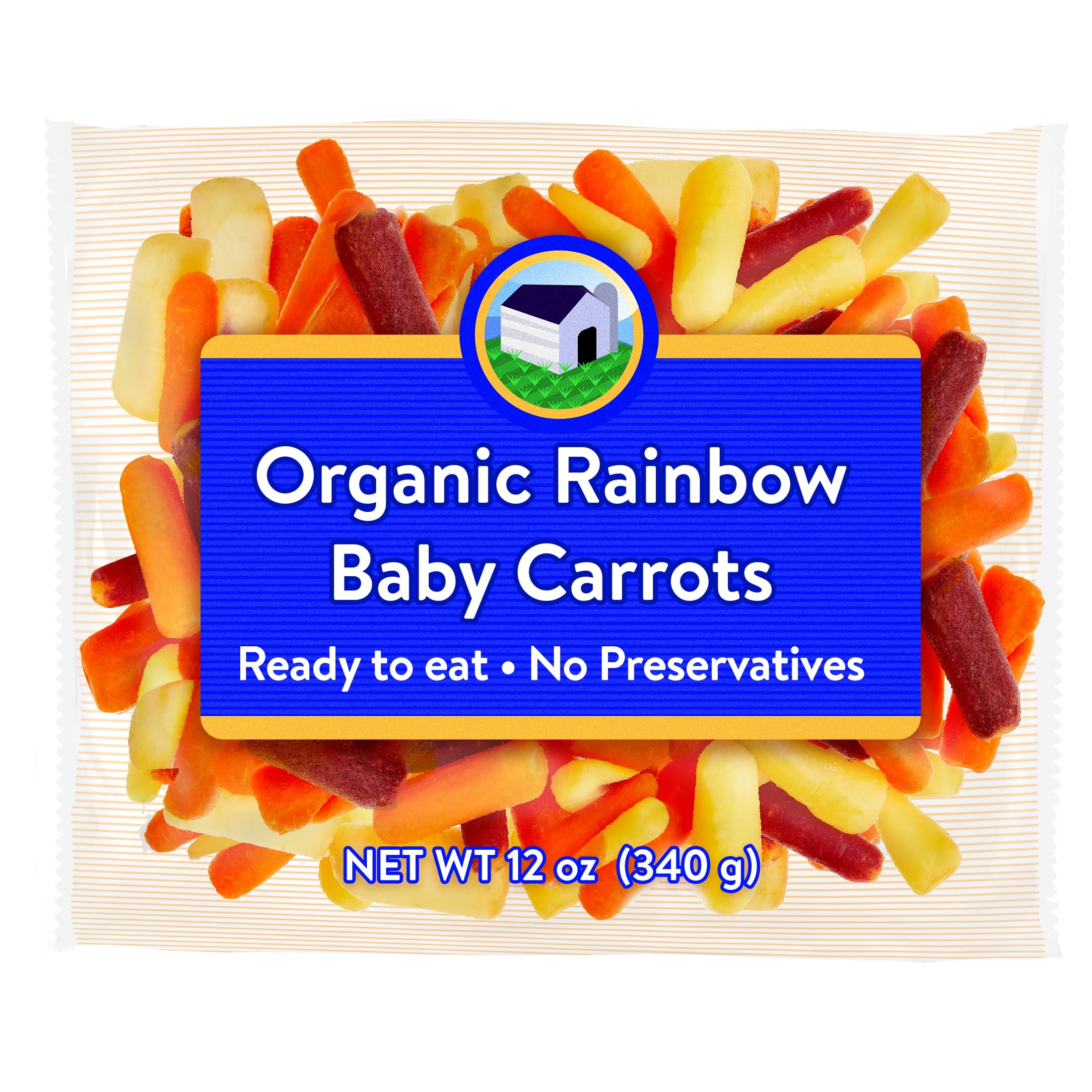 Organic Fresh Rainbow Baby Carrots, 12 oz, Bag