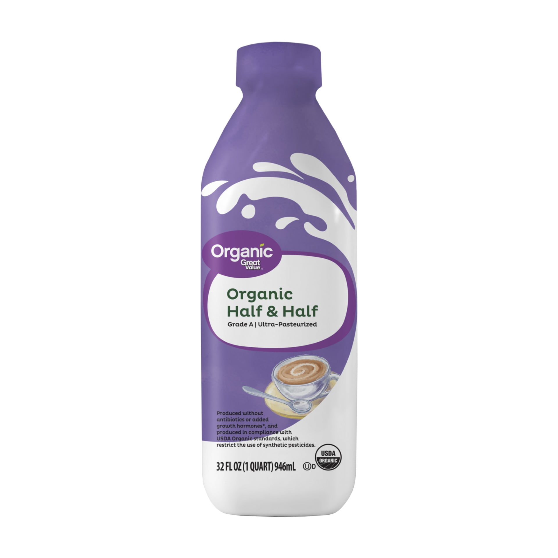 Great Value Organic Half and Half, 32 fl oz