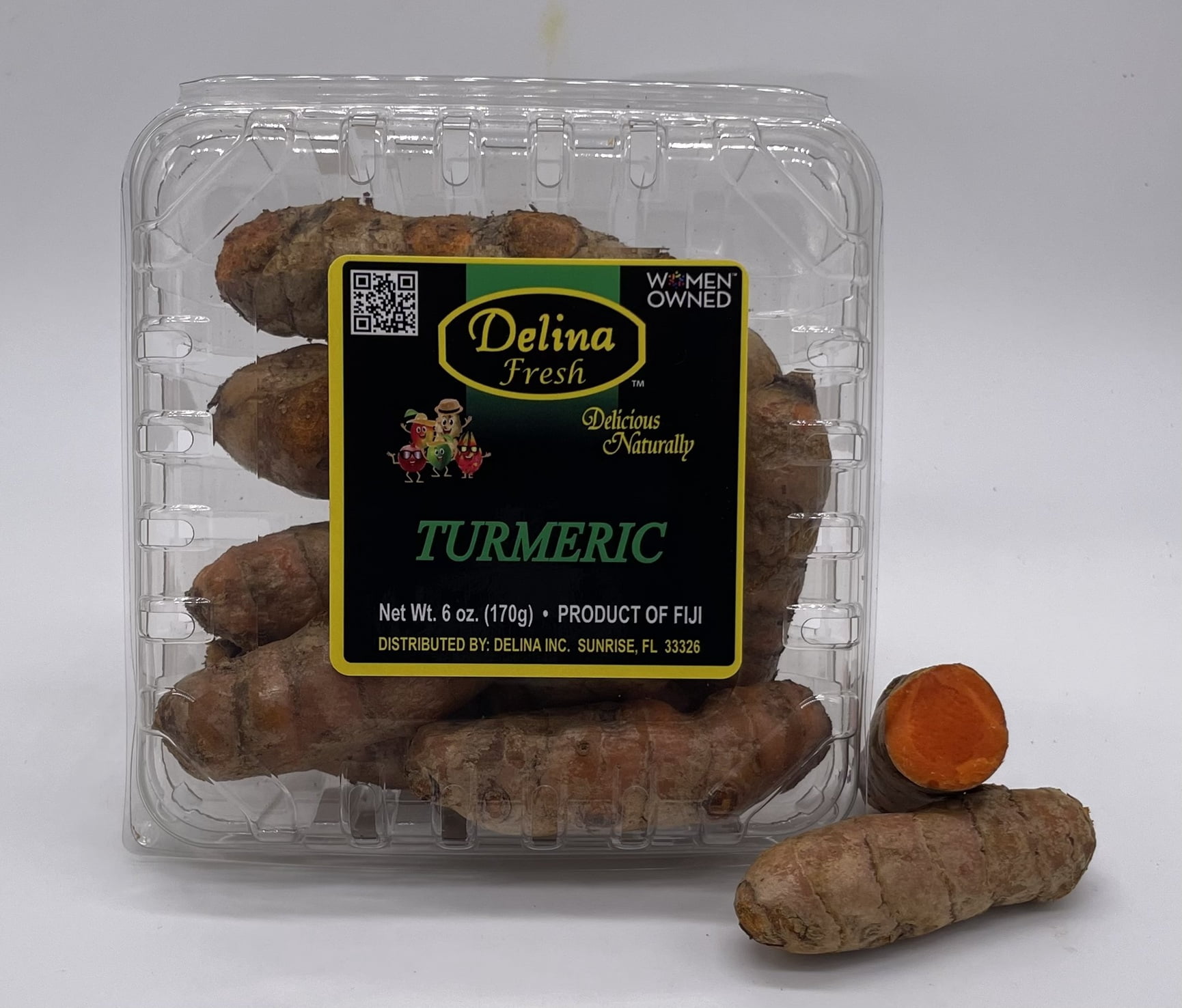 Fresh Produce, Whole Turmeric, 6oz Clam Shell