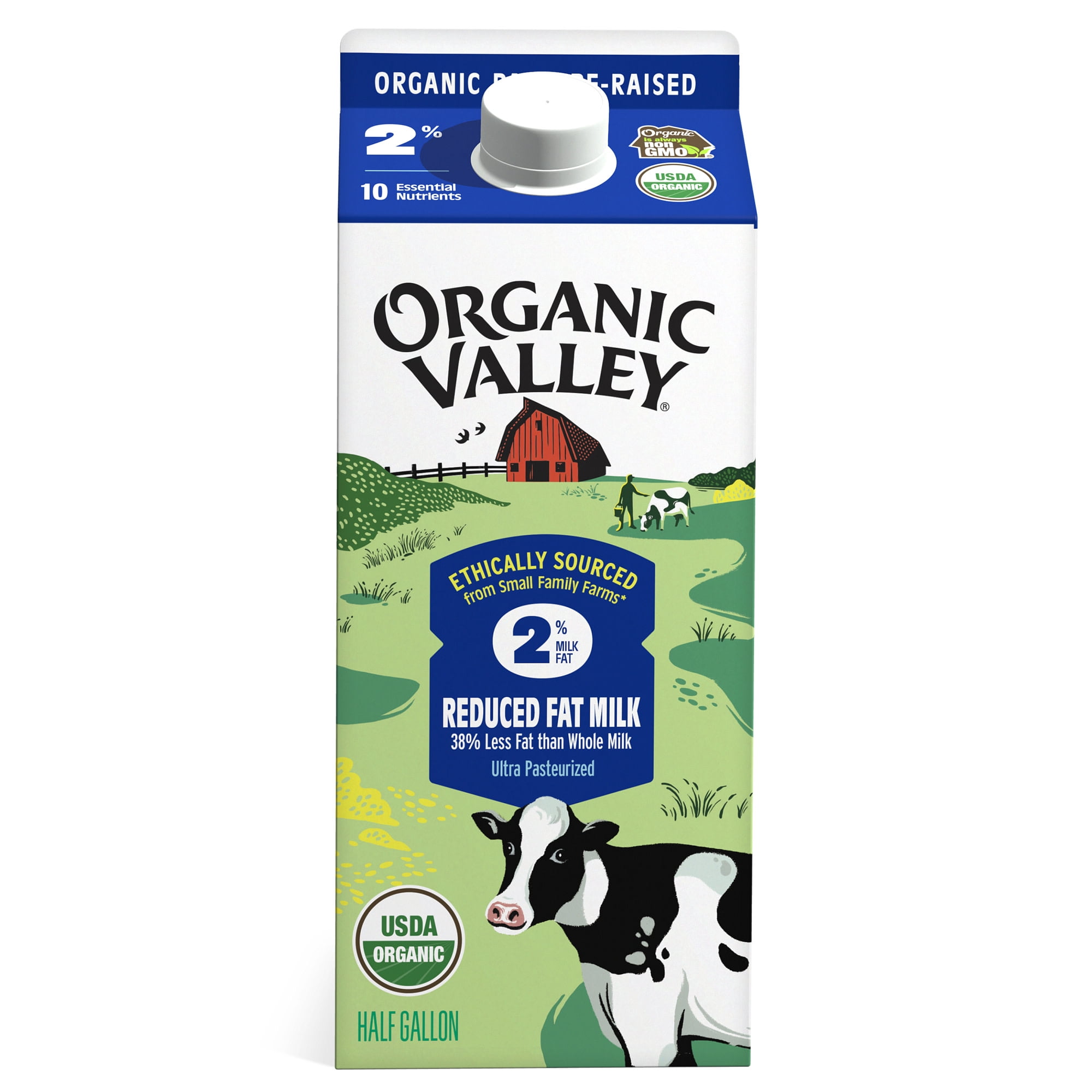 Organic Valley Organic 2% Reduced Fat Milk, Half Gallon, 64 fl oz
