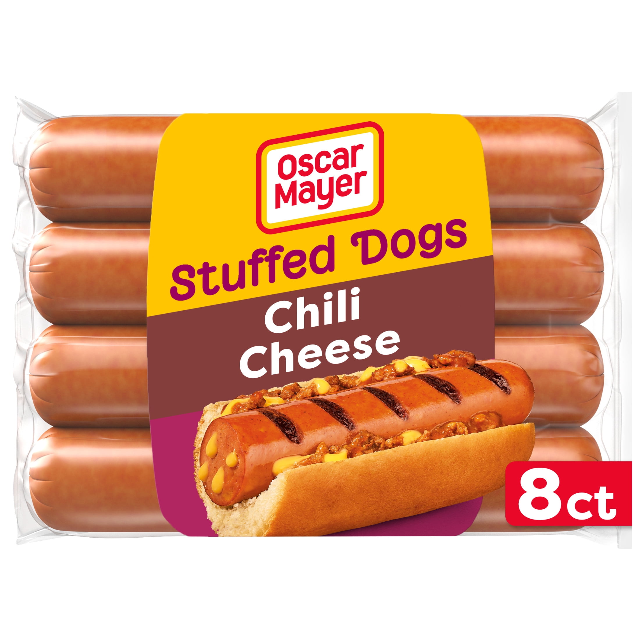 Oscar Mayer Chili Cheese Stuffed Dogs, 8 Count Pack