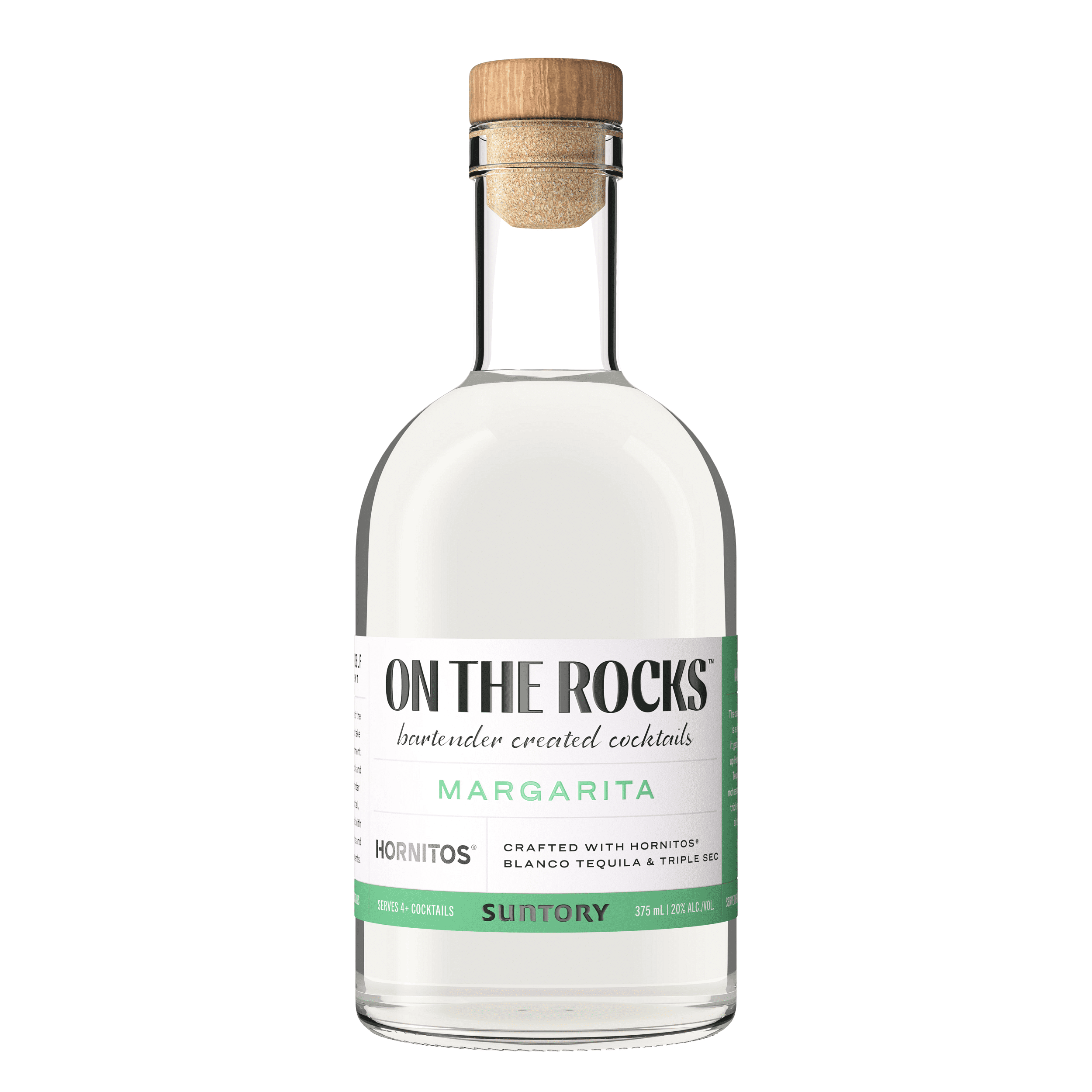 Otr-On the Rocks The Margarita Crafted with Hornitos Plata Tequila Citrus Cocktail, 375 ml Bottle, 20% ABV