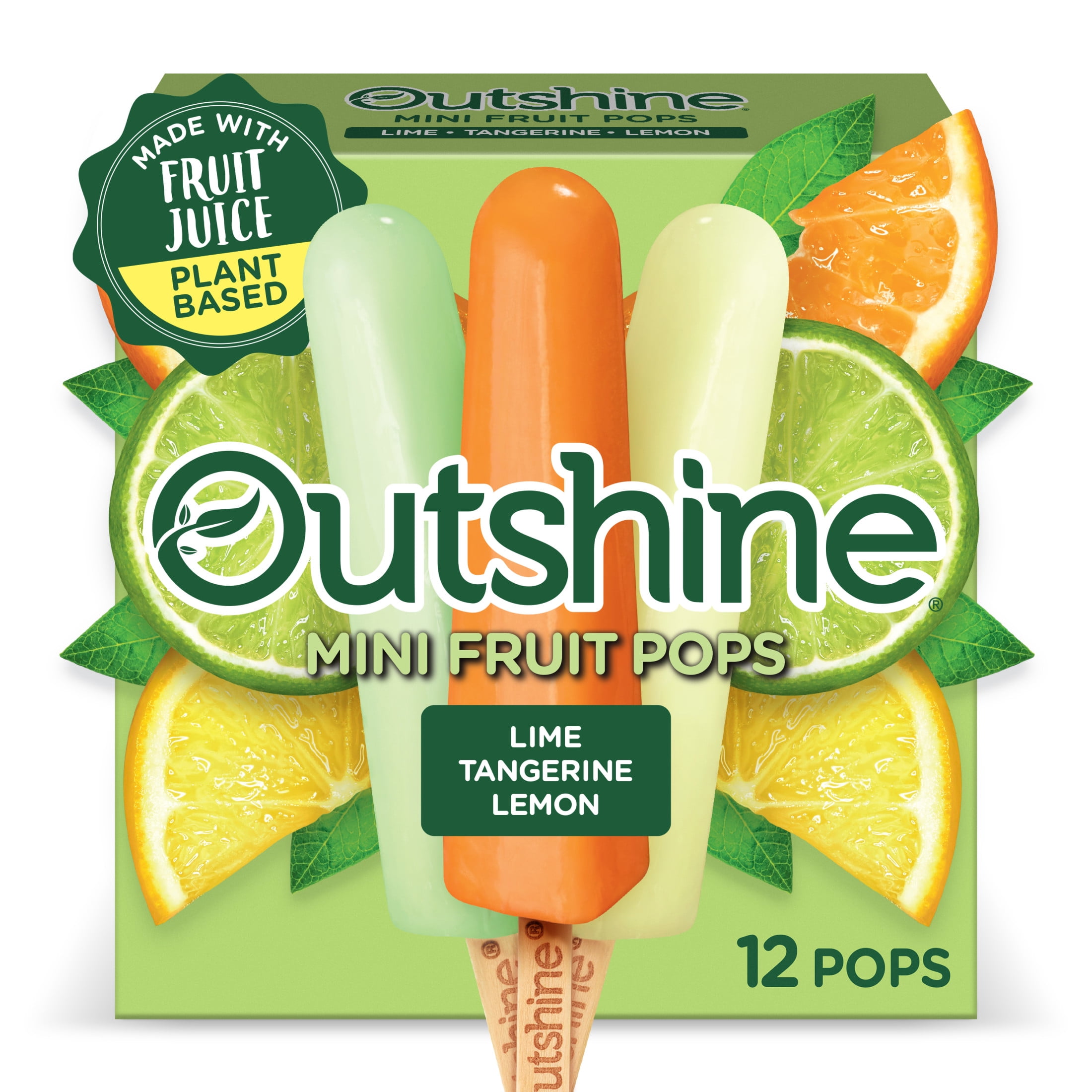 Outshine Lime, Tangerine, and Lemon Frozen Mini Fruit Pops, 12 Count